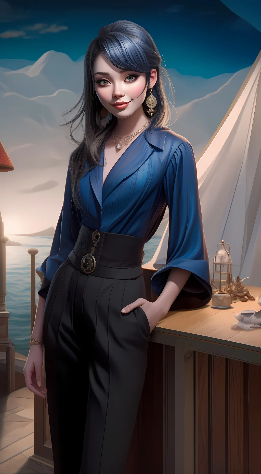 ai character: Marinette  background