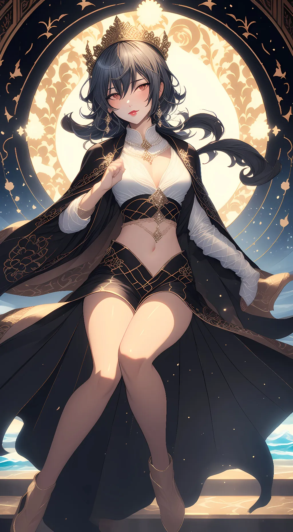 ai character: Moonlight background