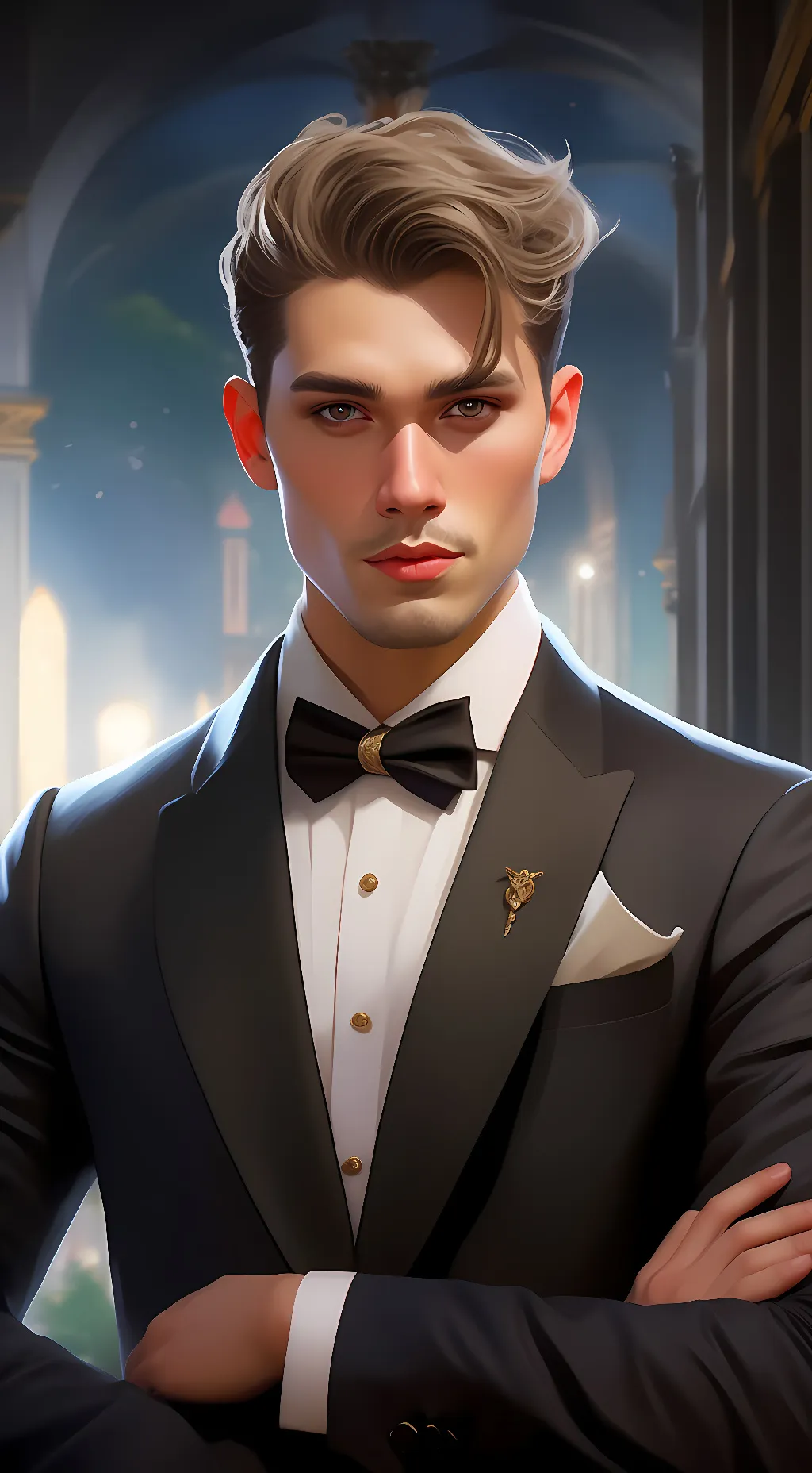 ai character: town background