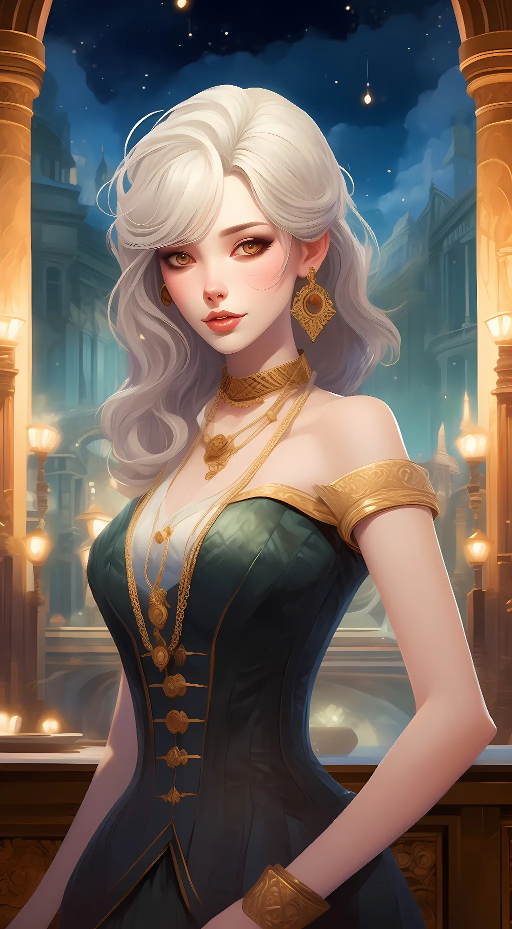 ai character: Ice queen background