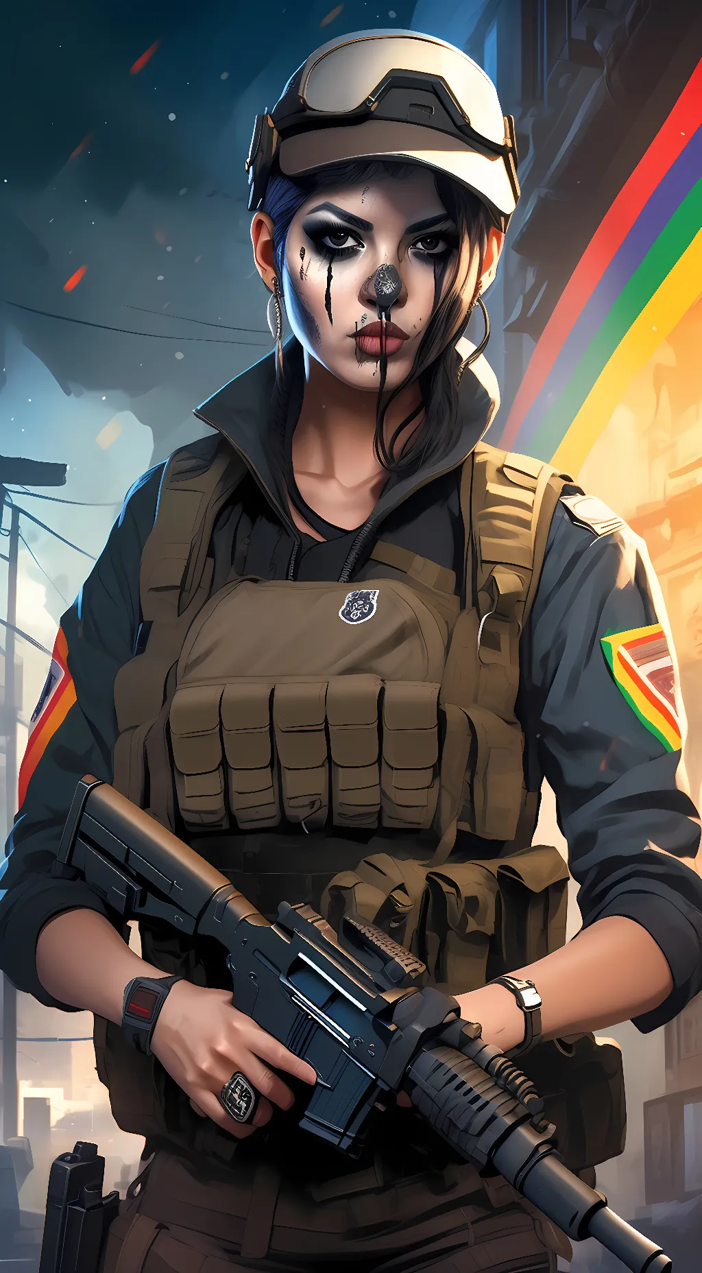 ai character: Caveira background