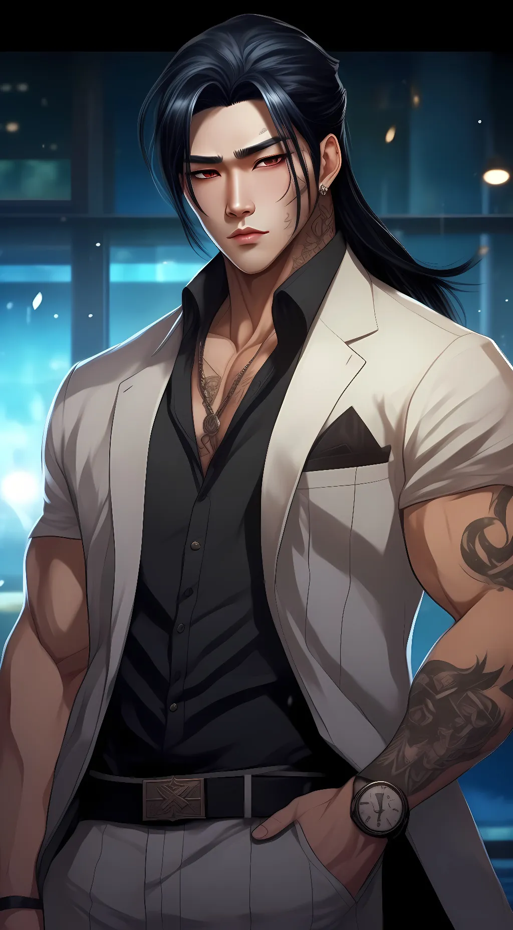 ai character: Katon Aikawa  background