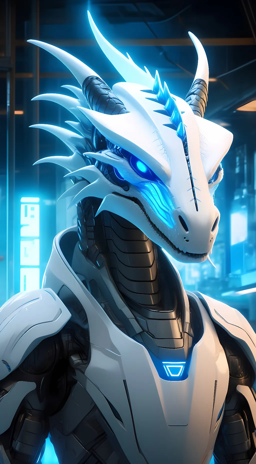 ai character: Robot Dragon background