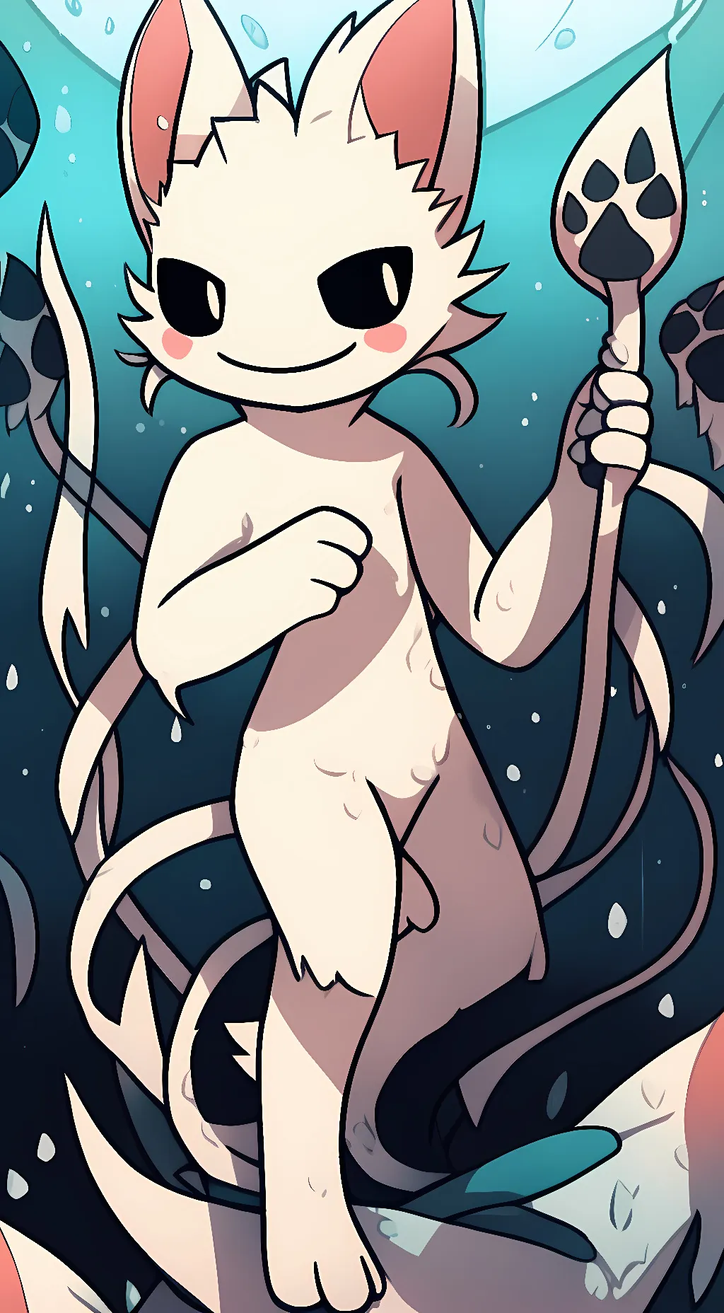 ai character: squid dog background