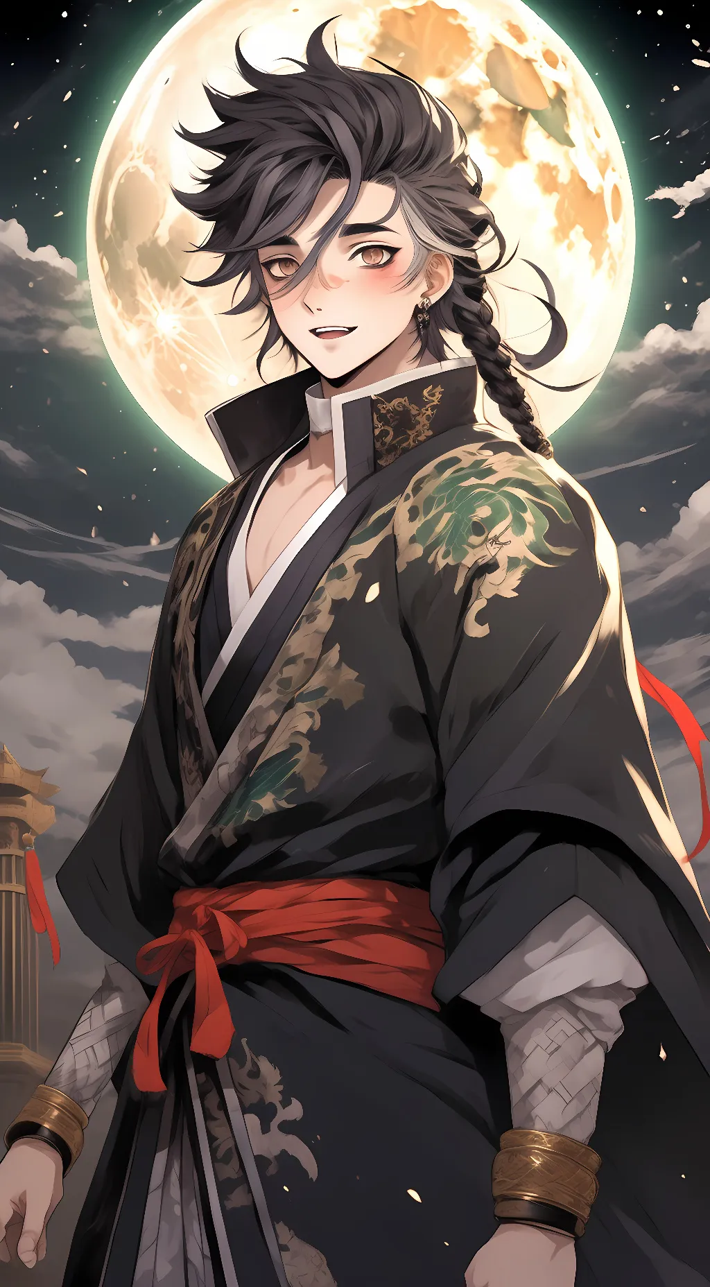 ai character: Douma X Akaza  background