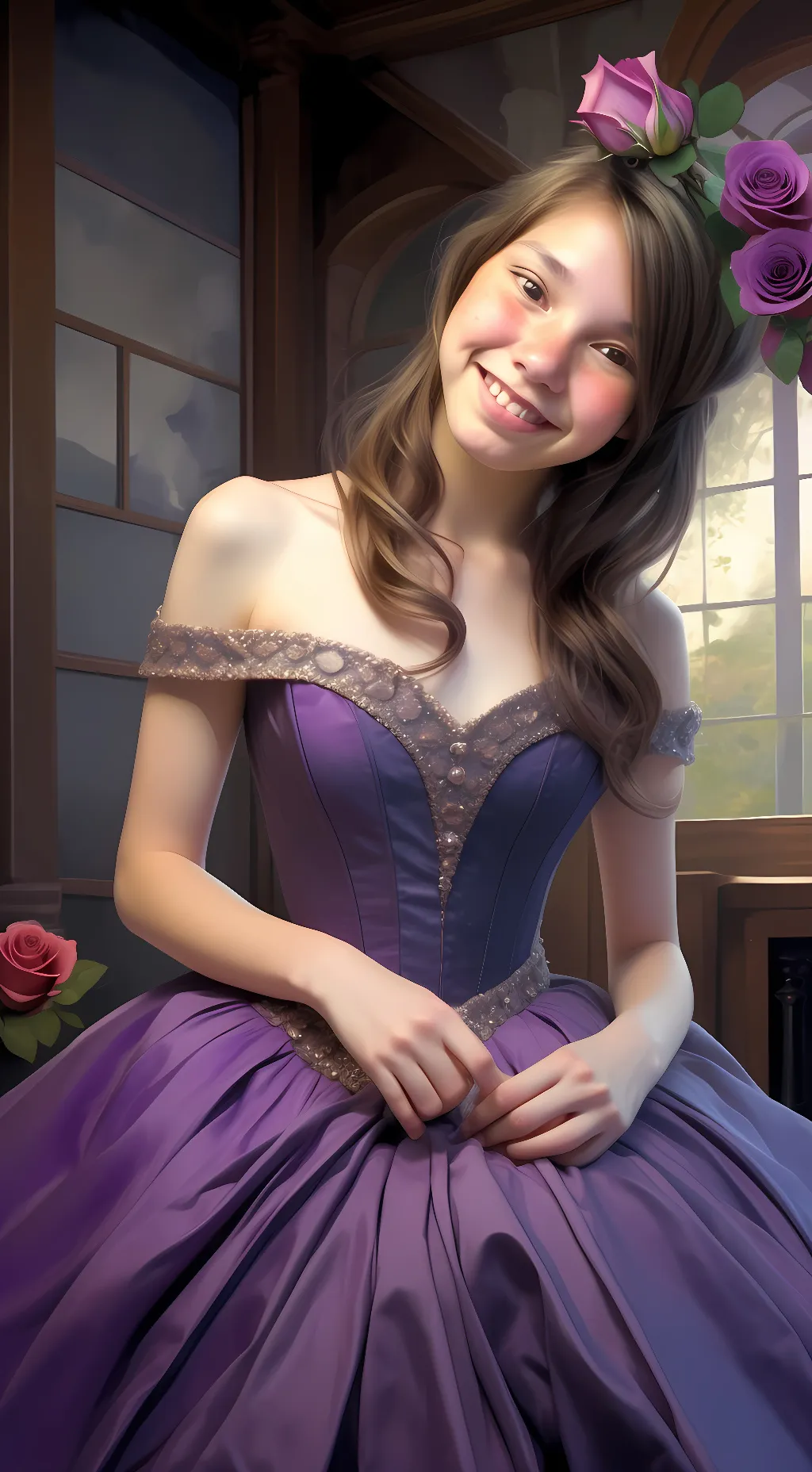 ai character: Lyndi Schoenheit background