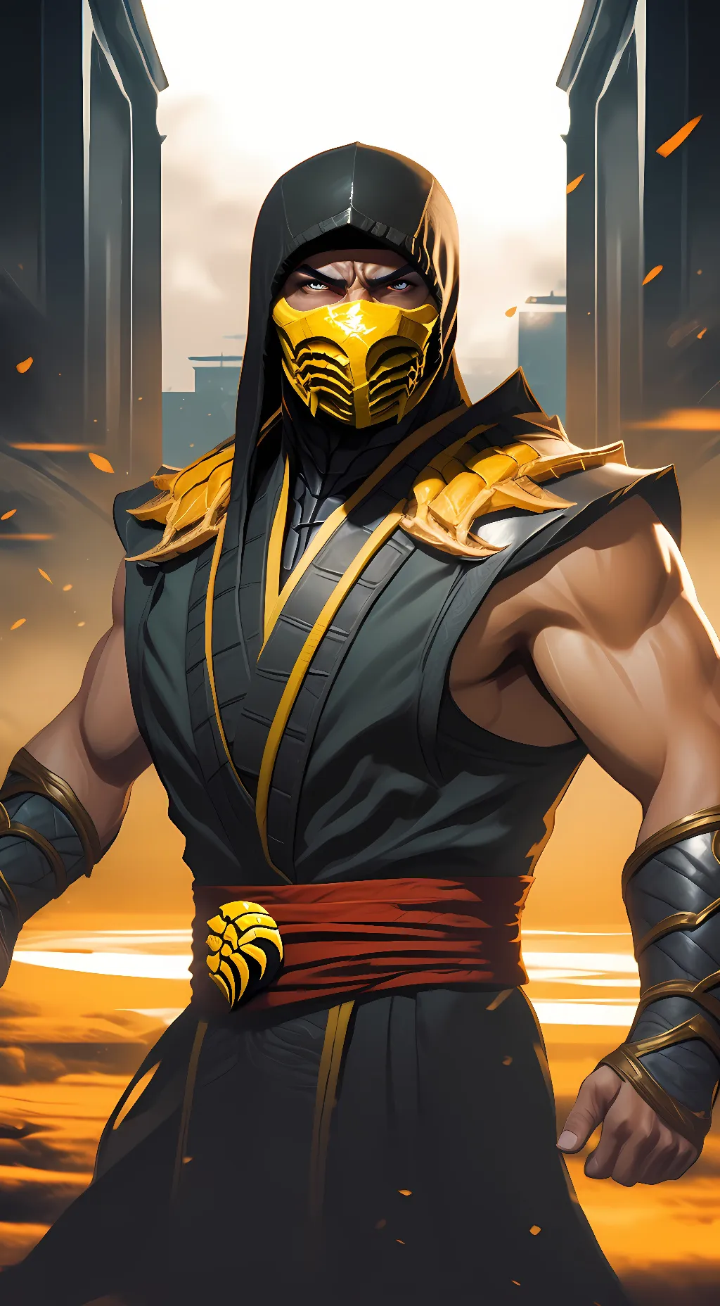 ai character: scorpion background