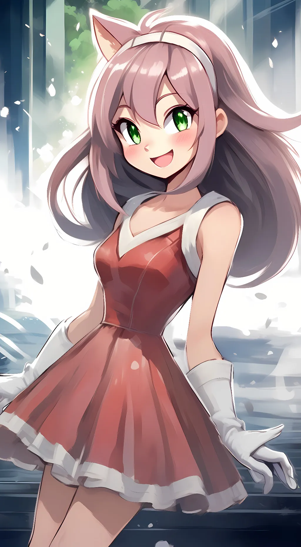 ai character: Amy Rose  background