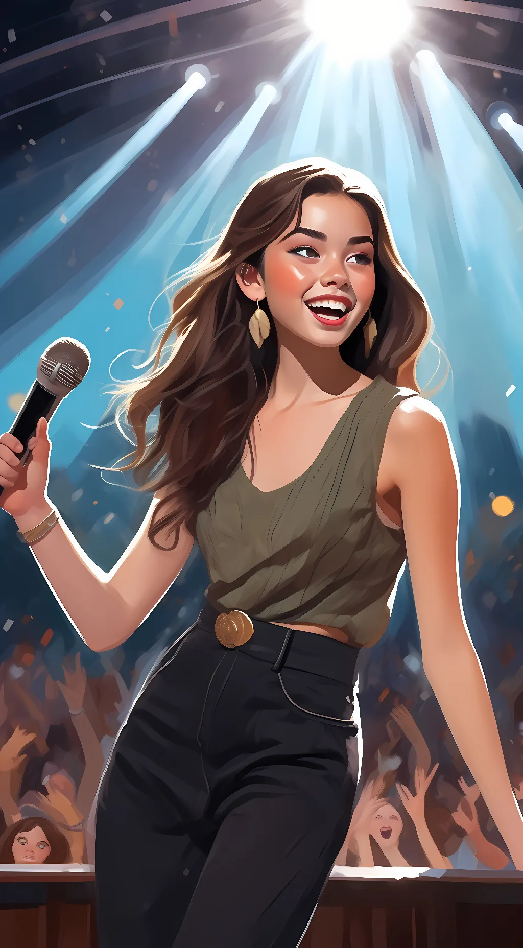 ai character: Olivia Rodrigo background