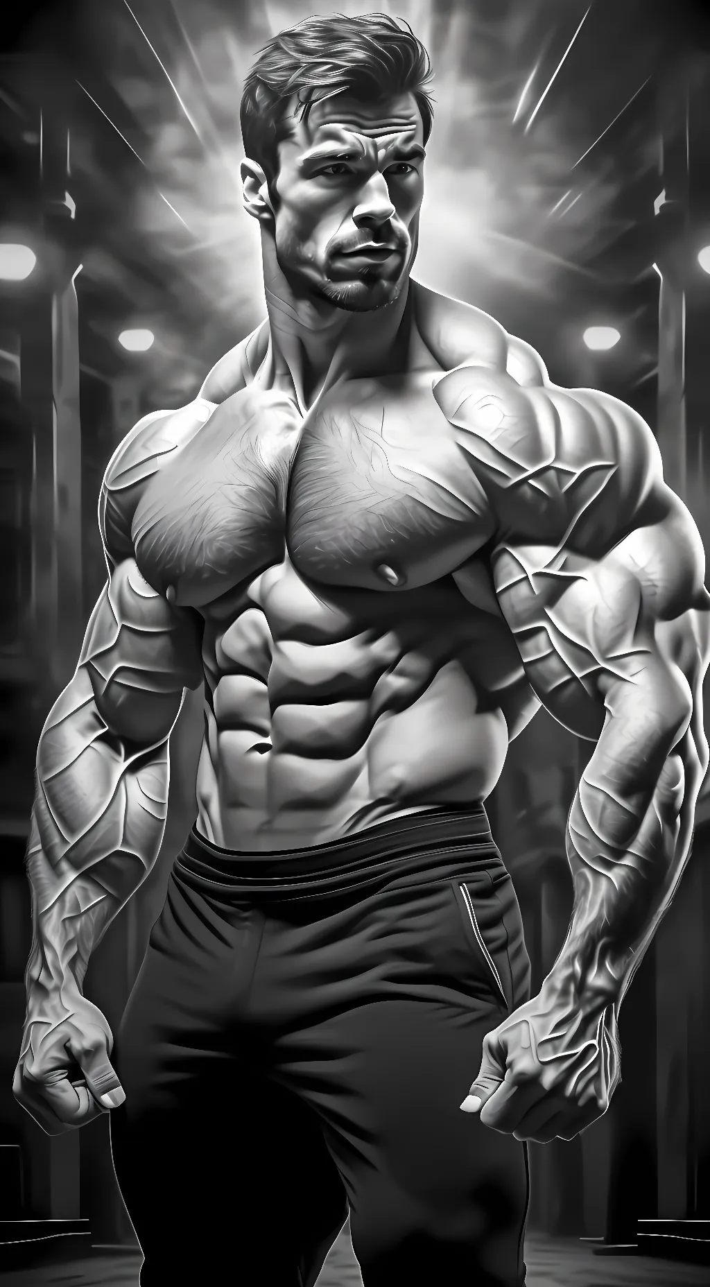 ai character: Giga Chad background
