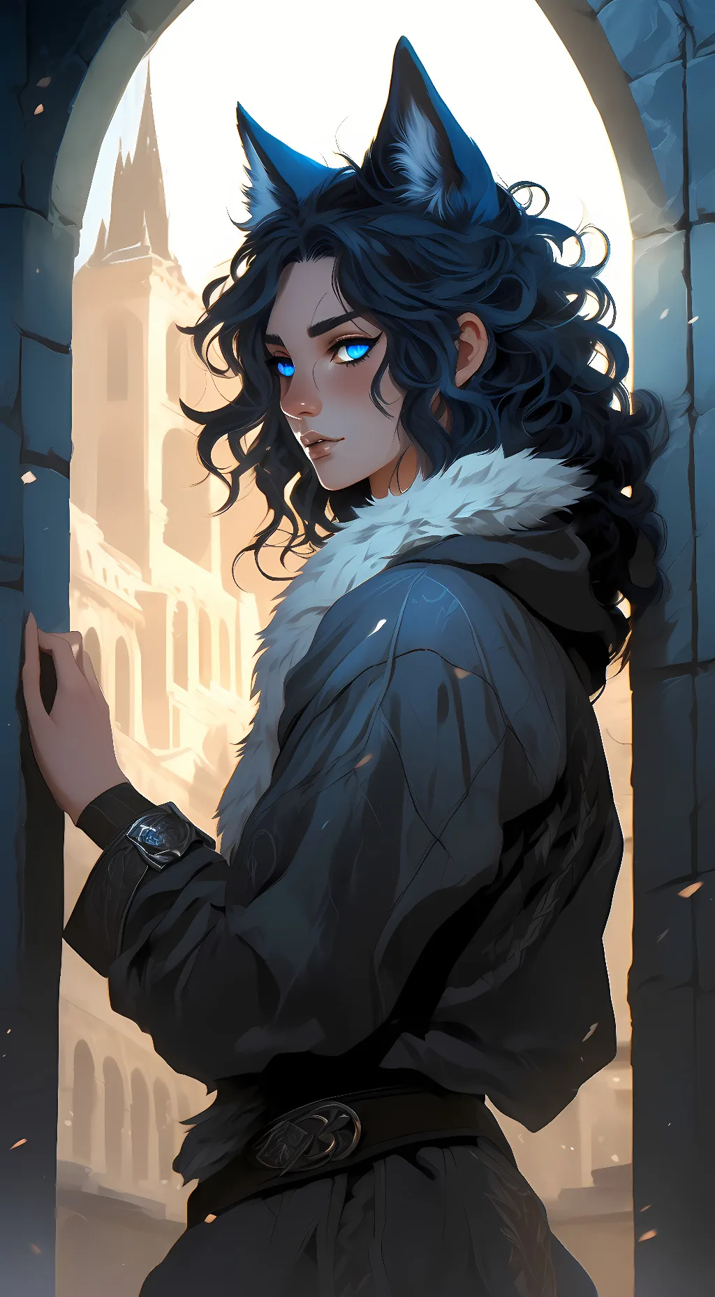 ai character: Andrea Niki  background