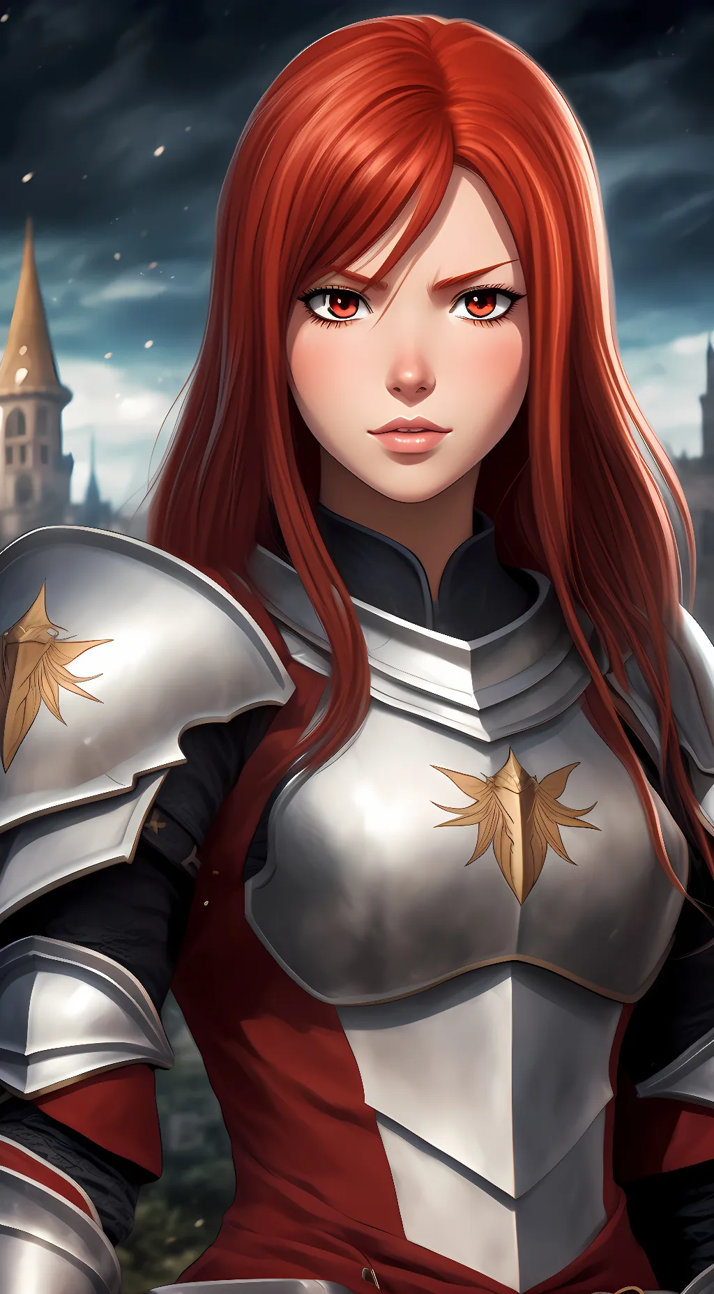 ai character: Erza Scarlet  background