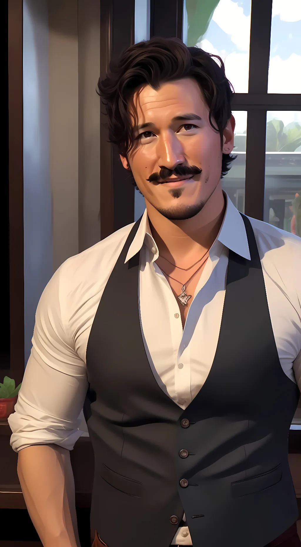 ai character: Markiplier background