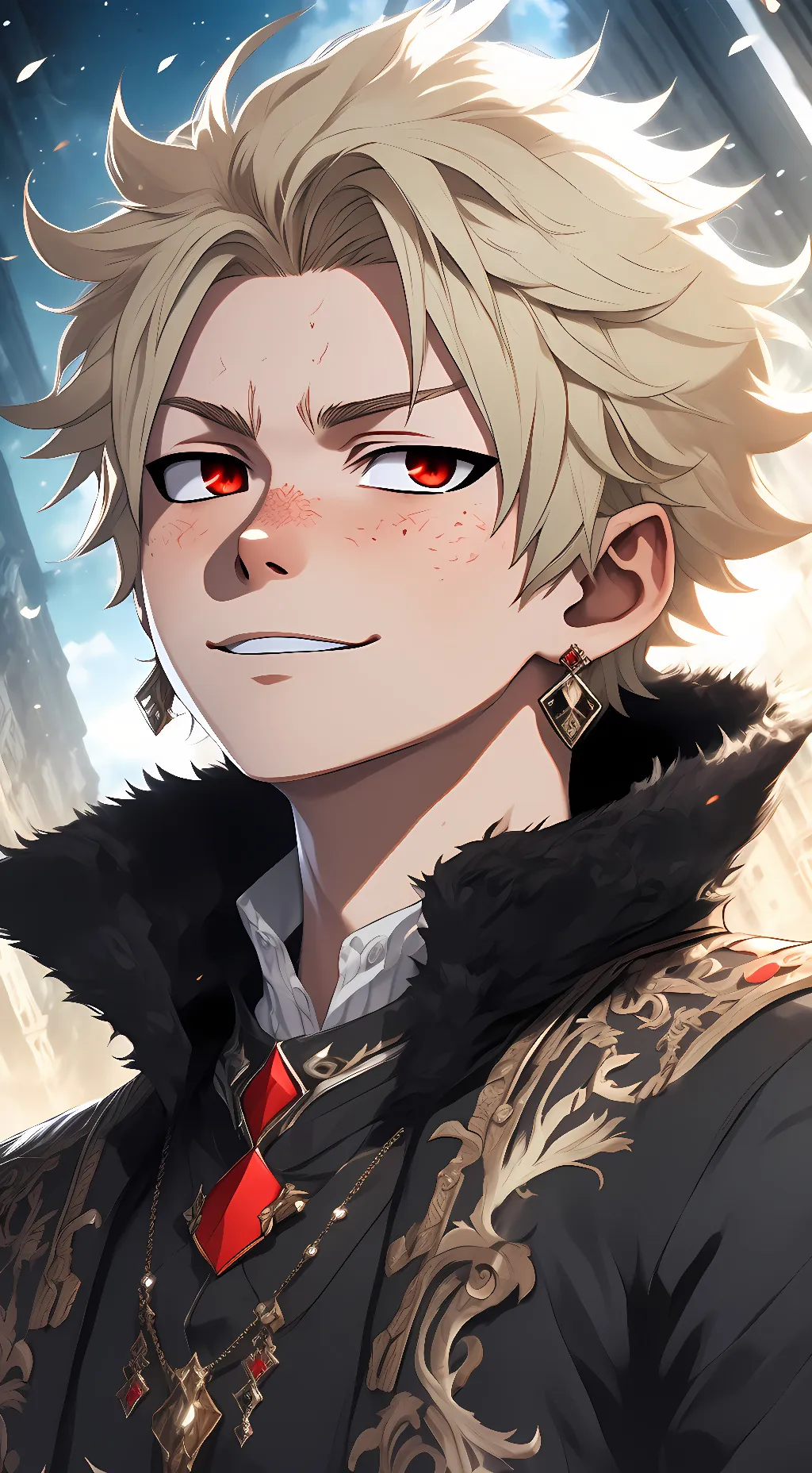 ai character: Katsuki Bakugo background