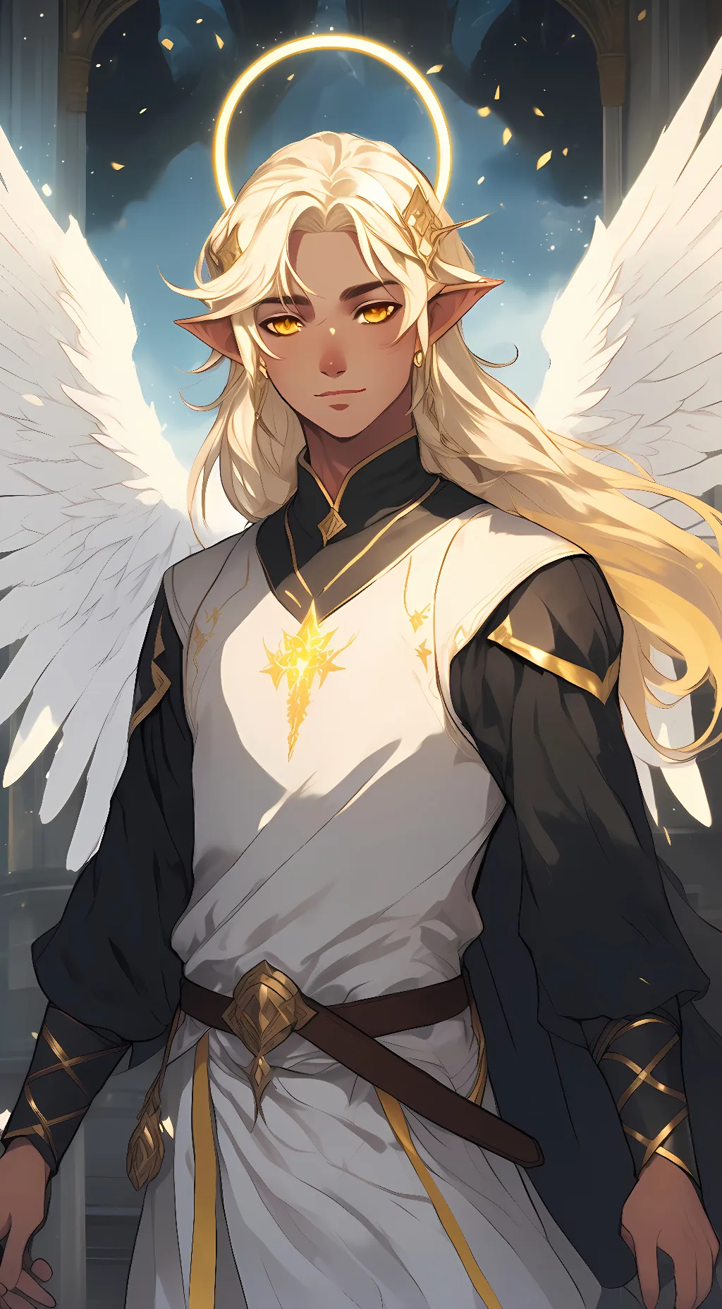 ai character: Archangel Gabriel  background