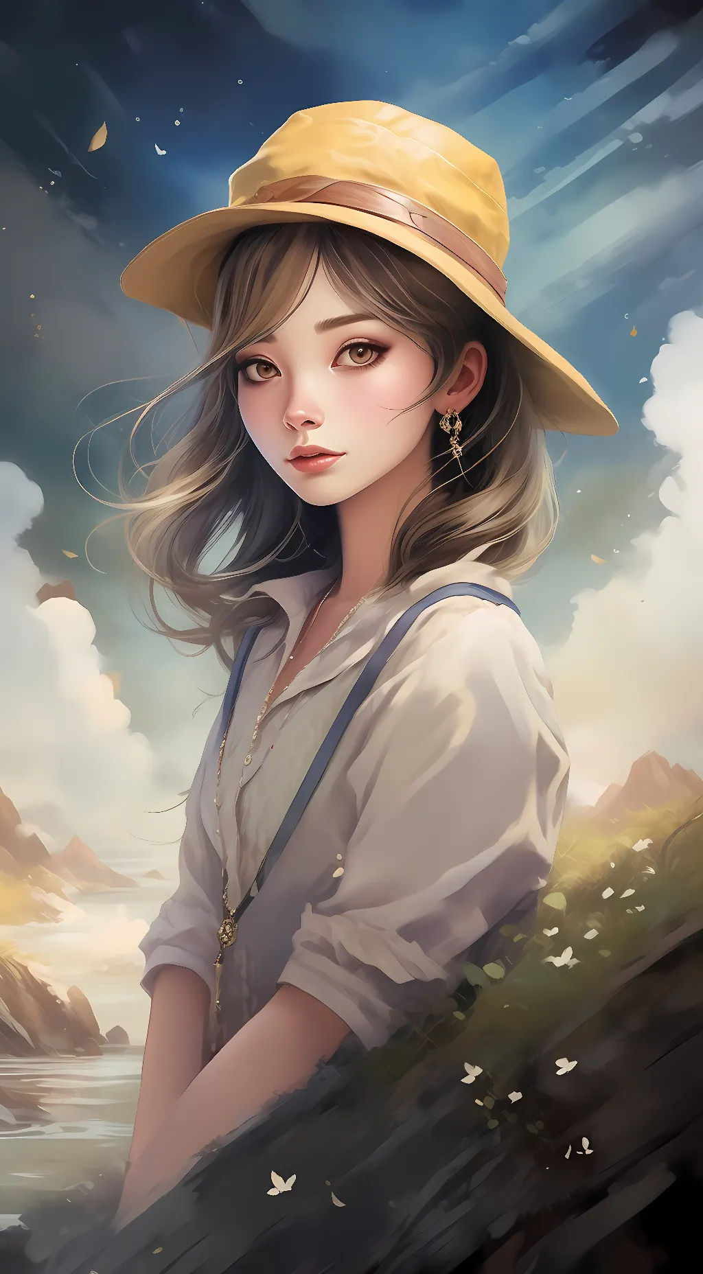ai character: summer background