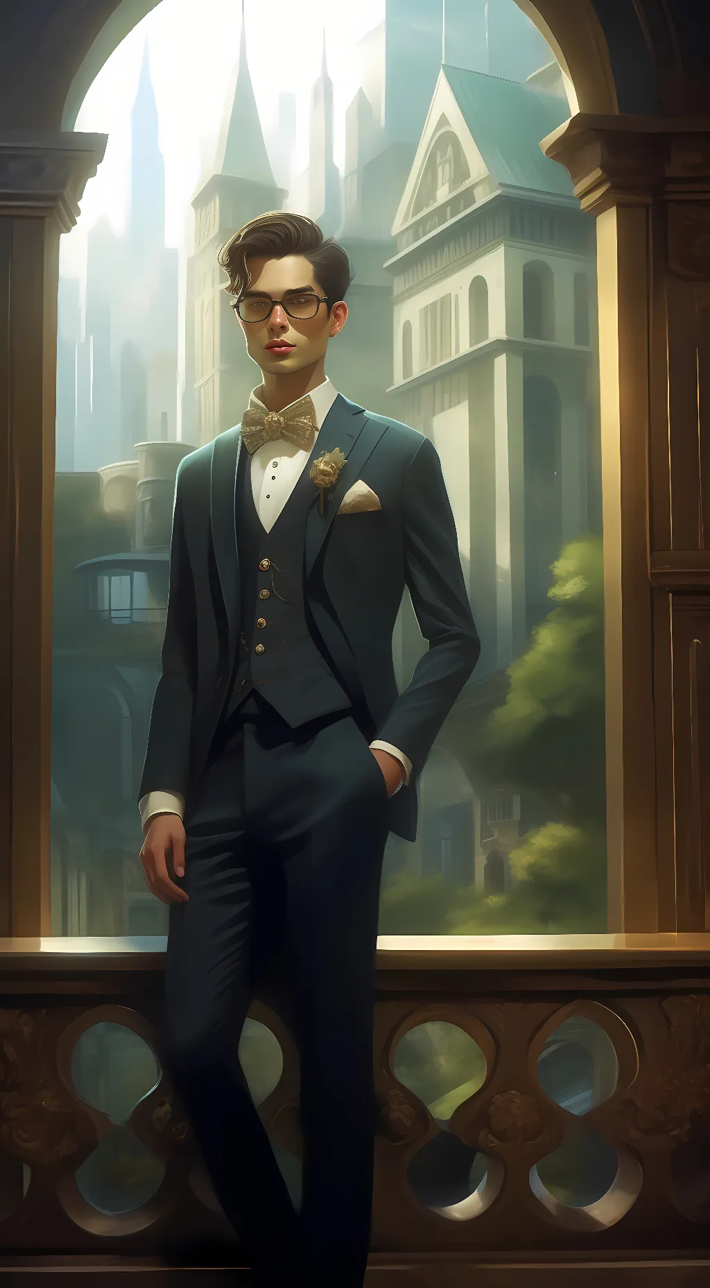 ai character: Human speakerman background
