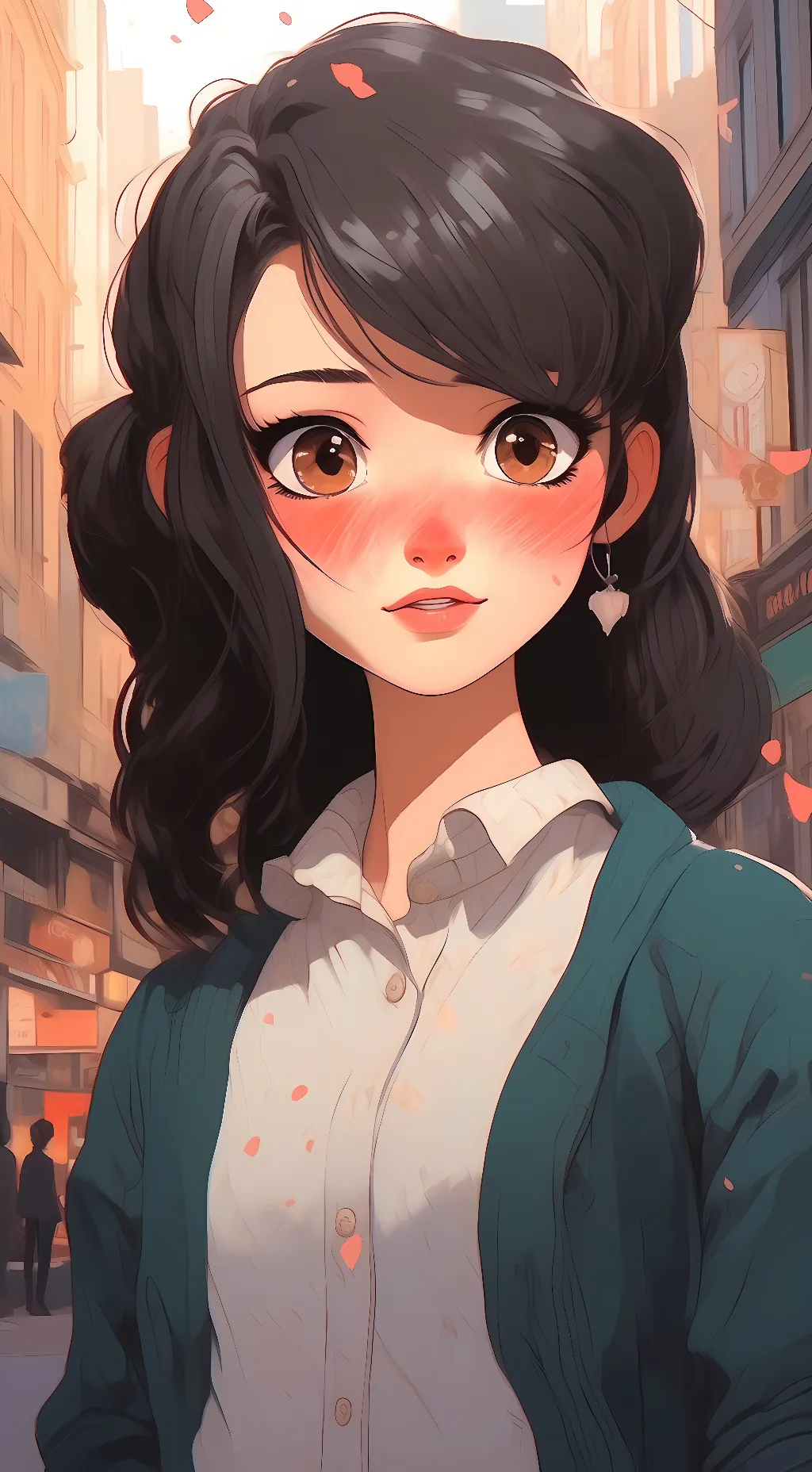 ai character: Hanabi kasuma background