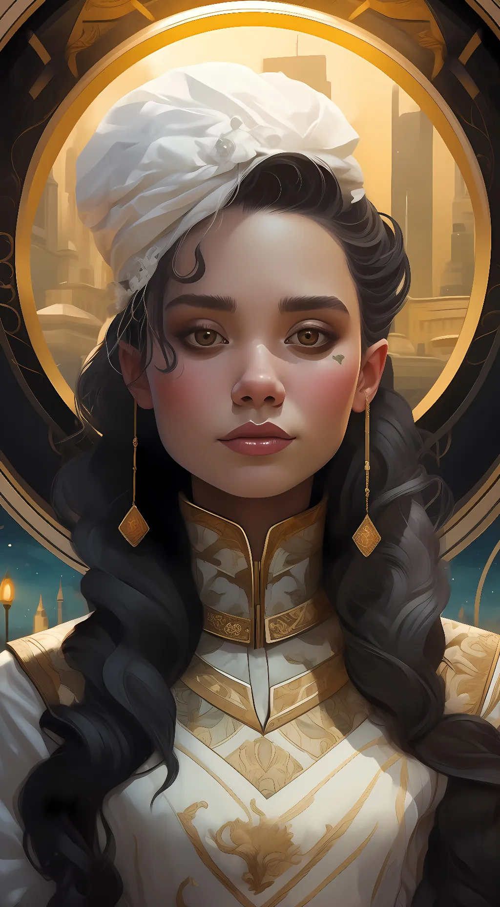 ai character:  midnight Park background