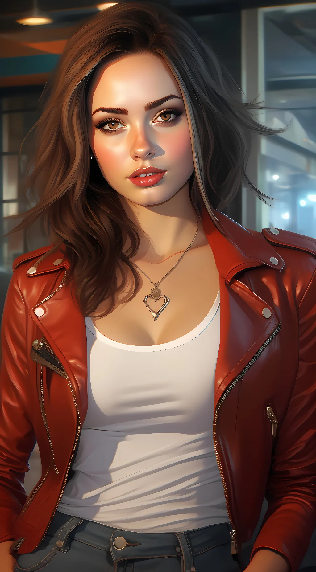 ai character: Megan Fox  background