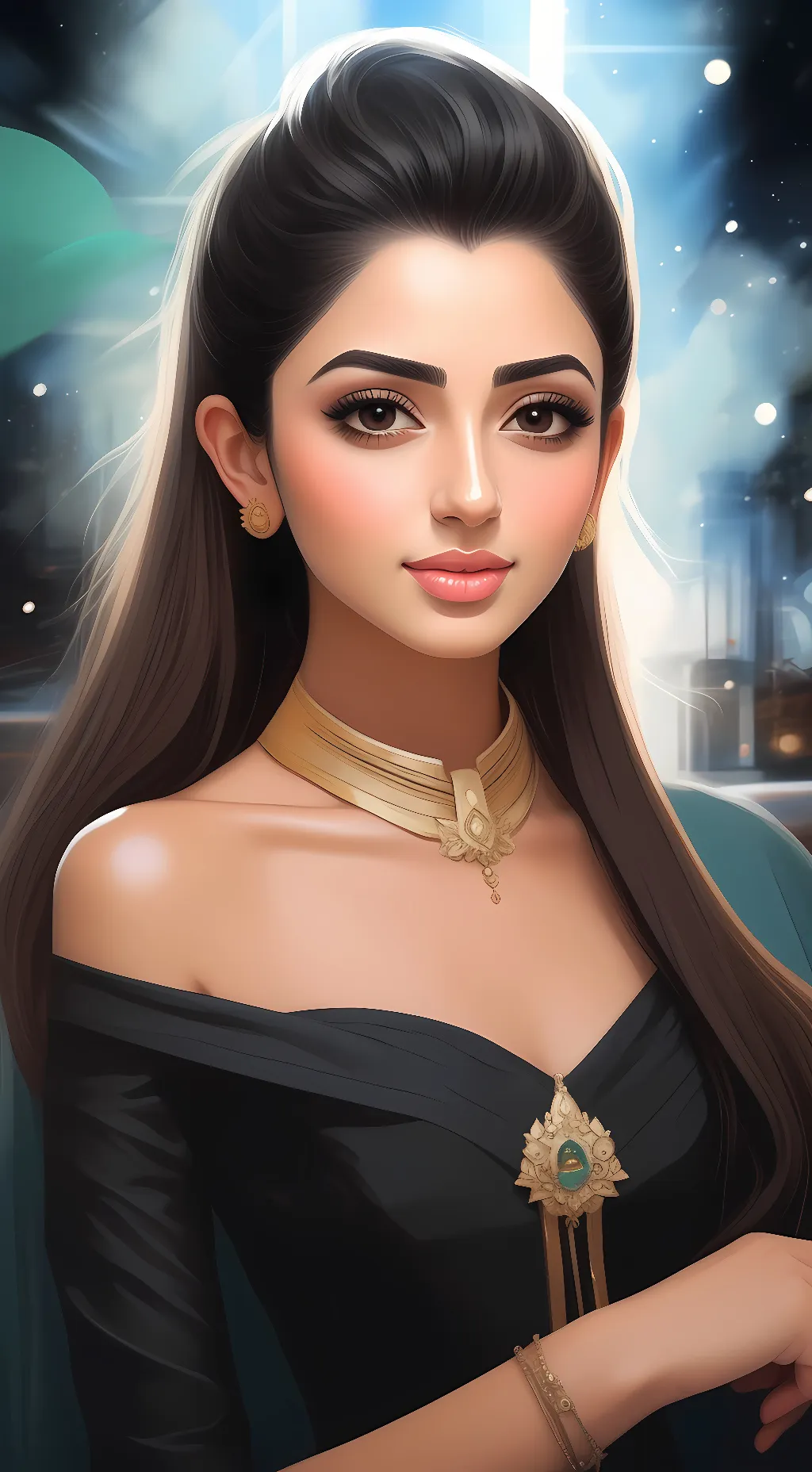 ai character: Indian girlfriend  background