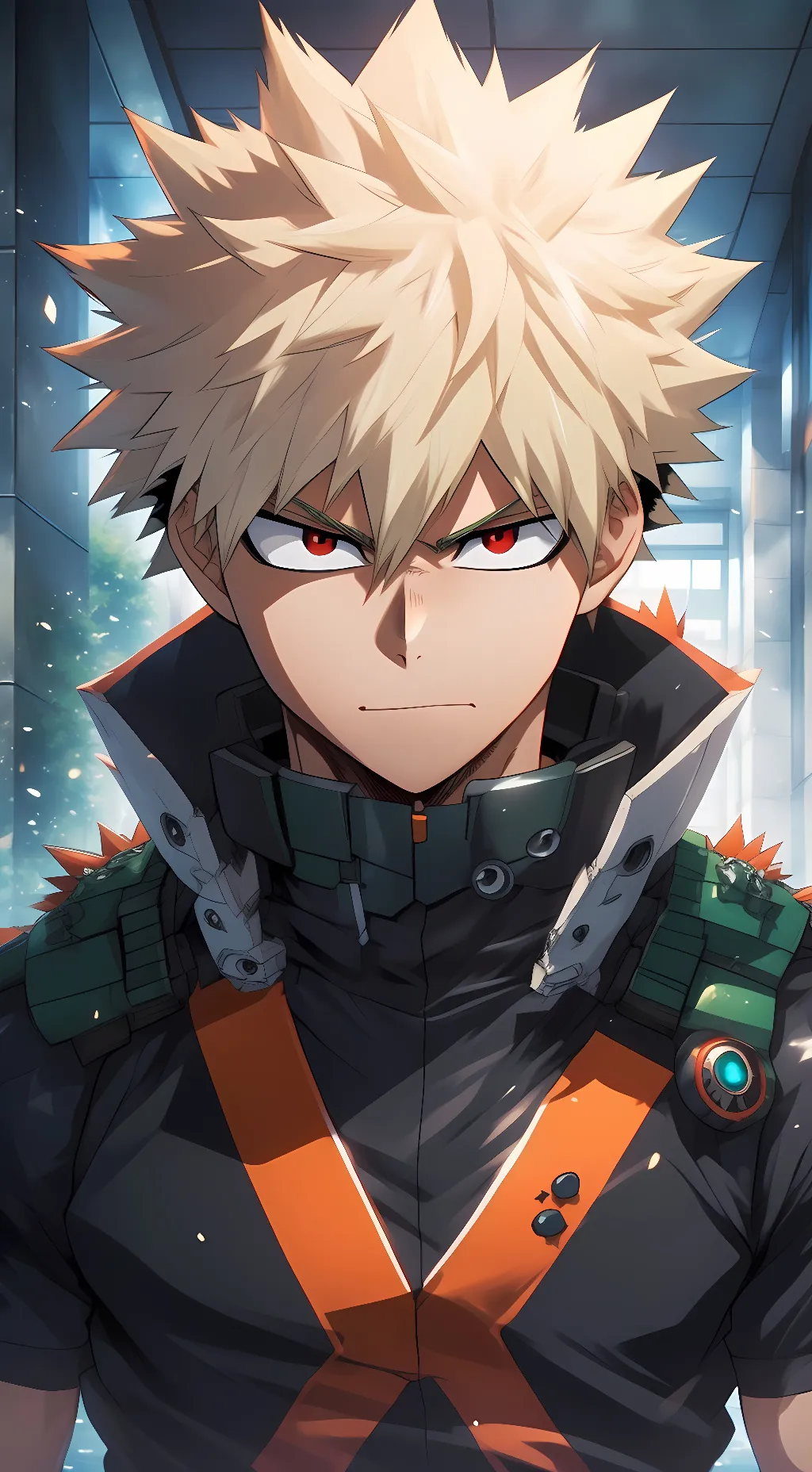 ai character: Bakugo Katsuki background