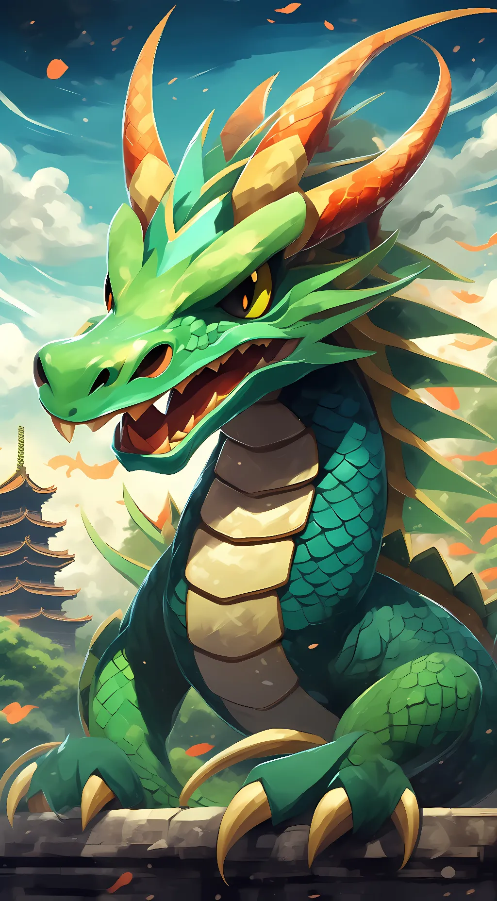 ai character: rayquaza background