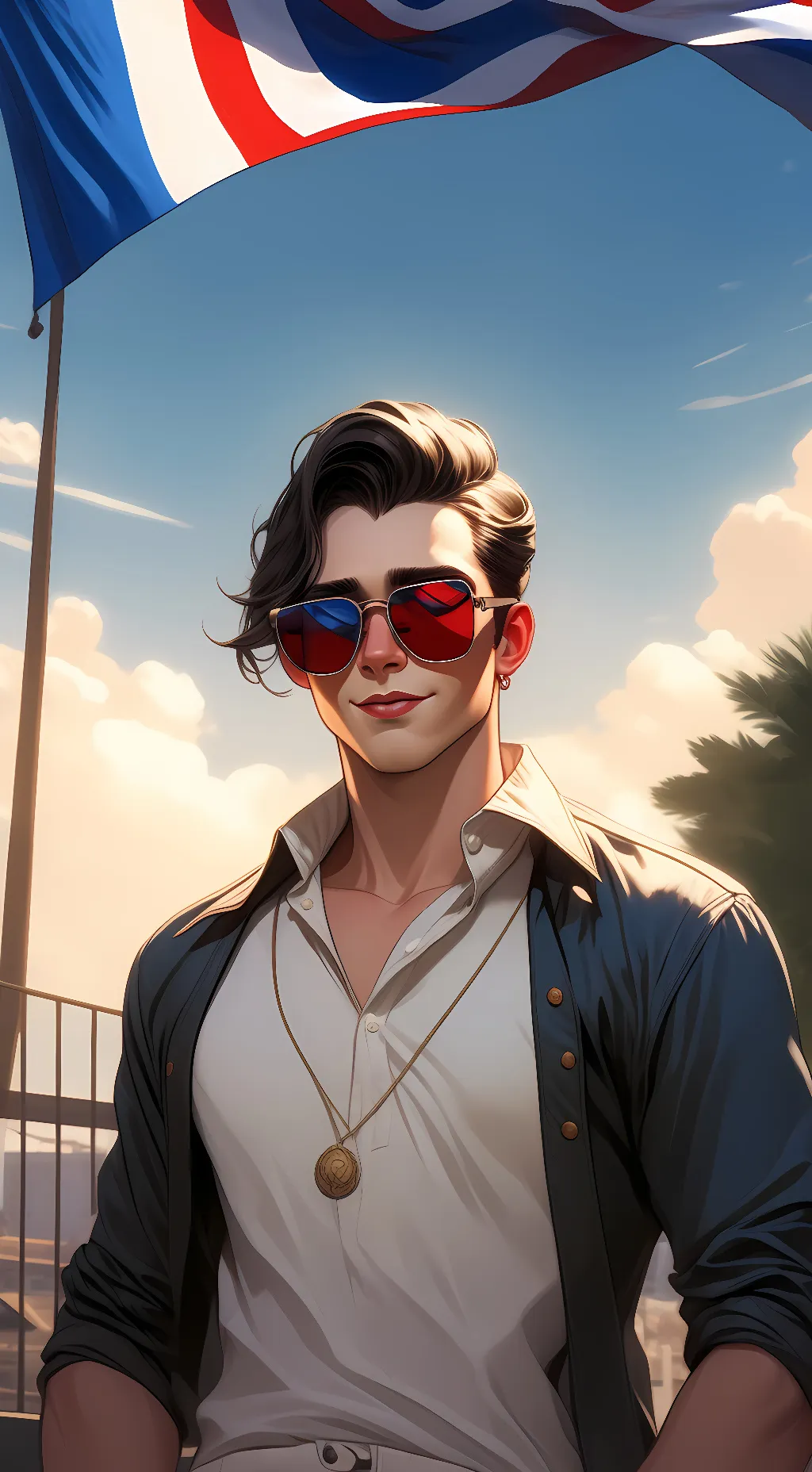 ai character: Usa(Country human) background