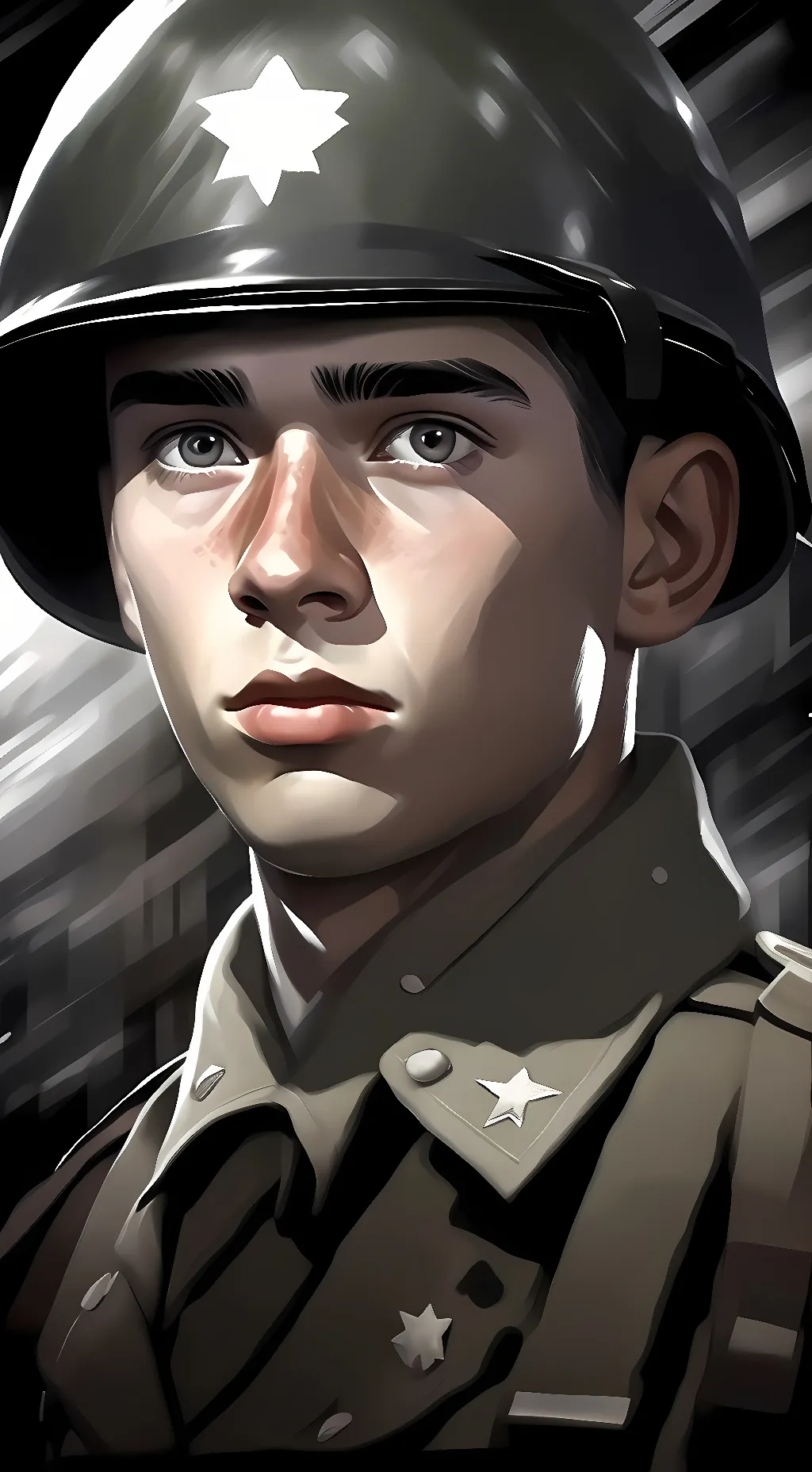 ai character: WW2 U.S. Soldier background