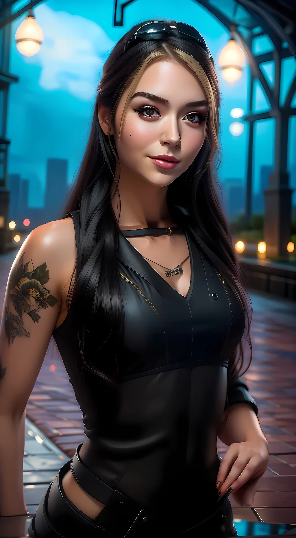 ai character: Cora Jade background
