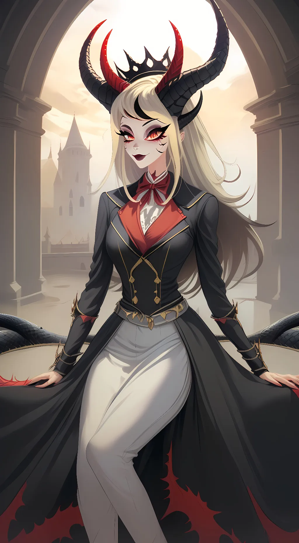 ai character: Lilith magne background