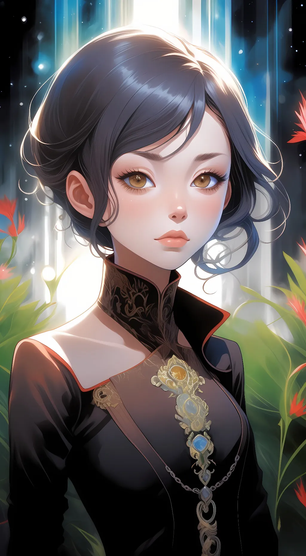 ai character: Moon queen background