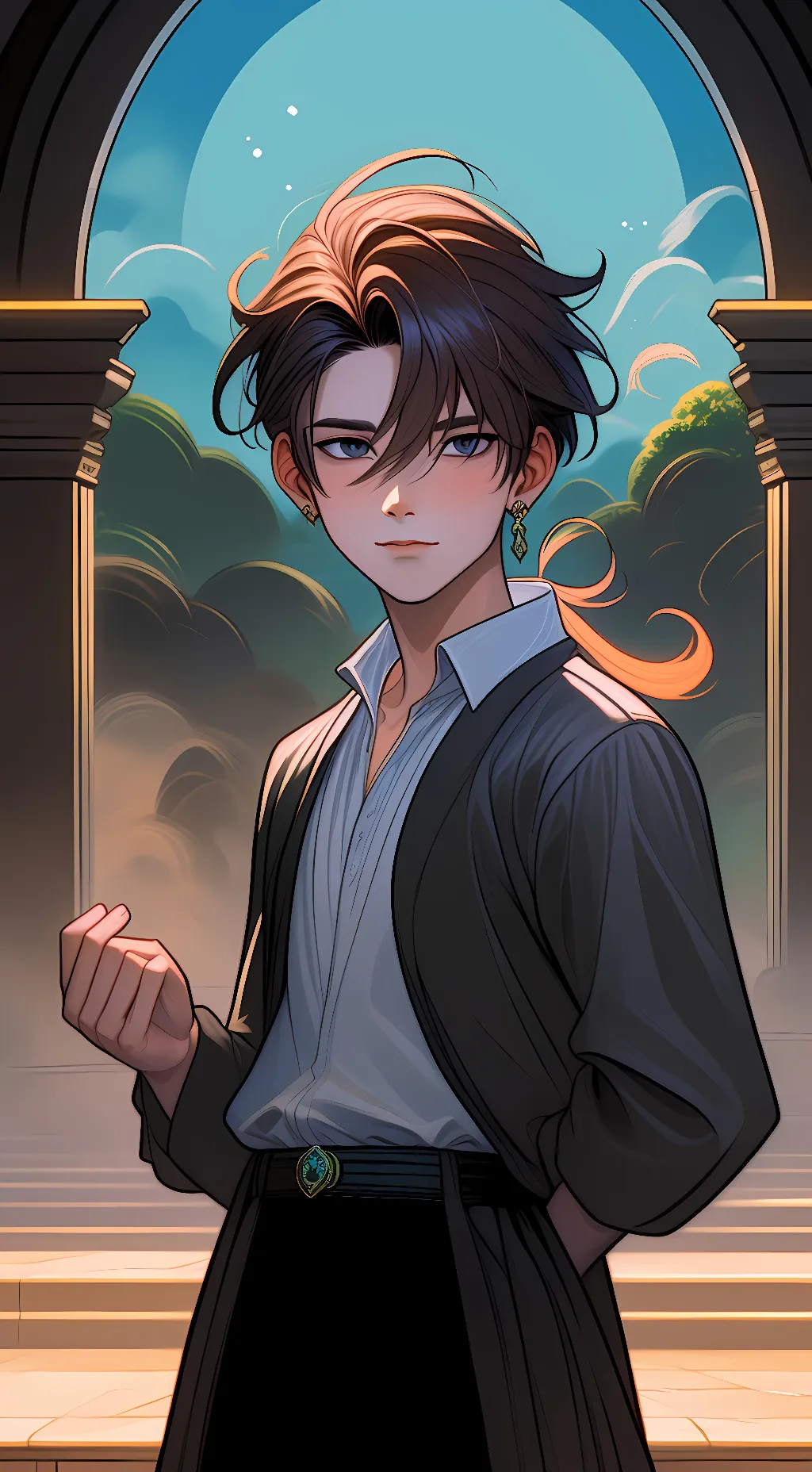 ai character: Lucca  background