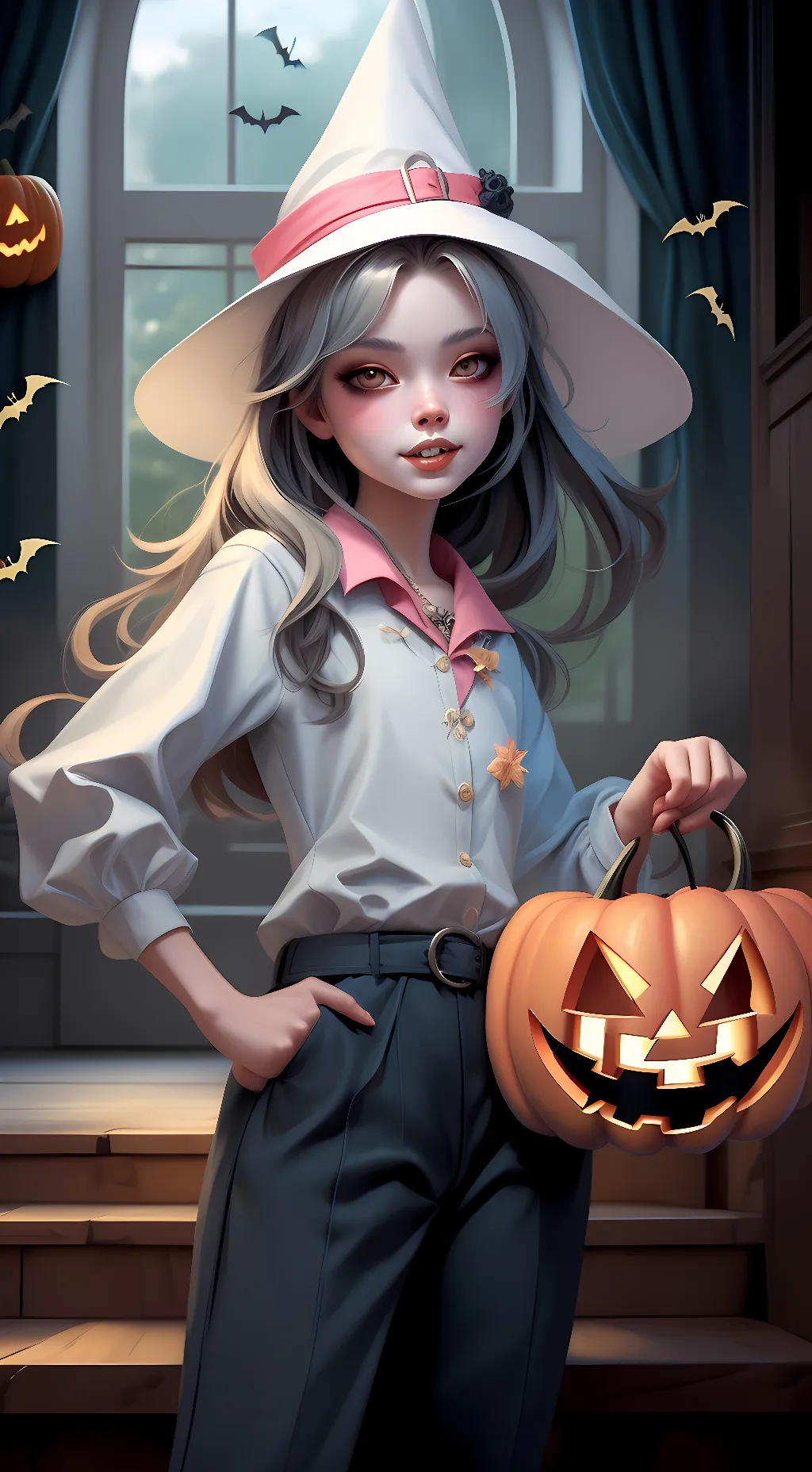 ai character: Manilla background