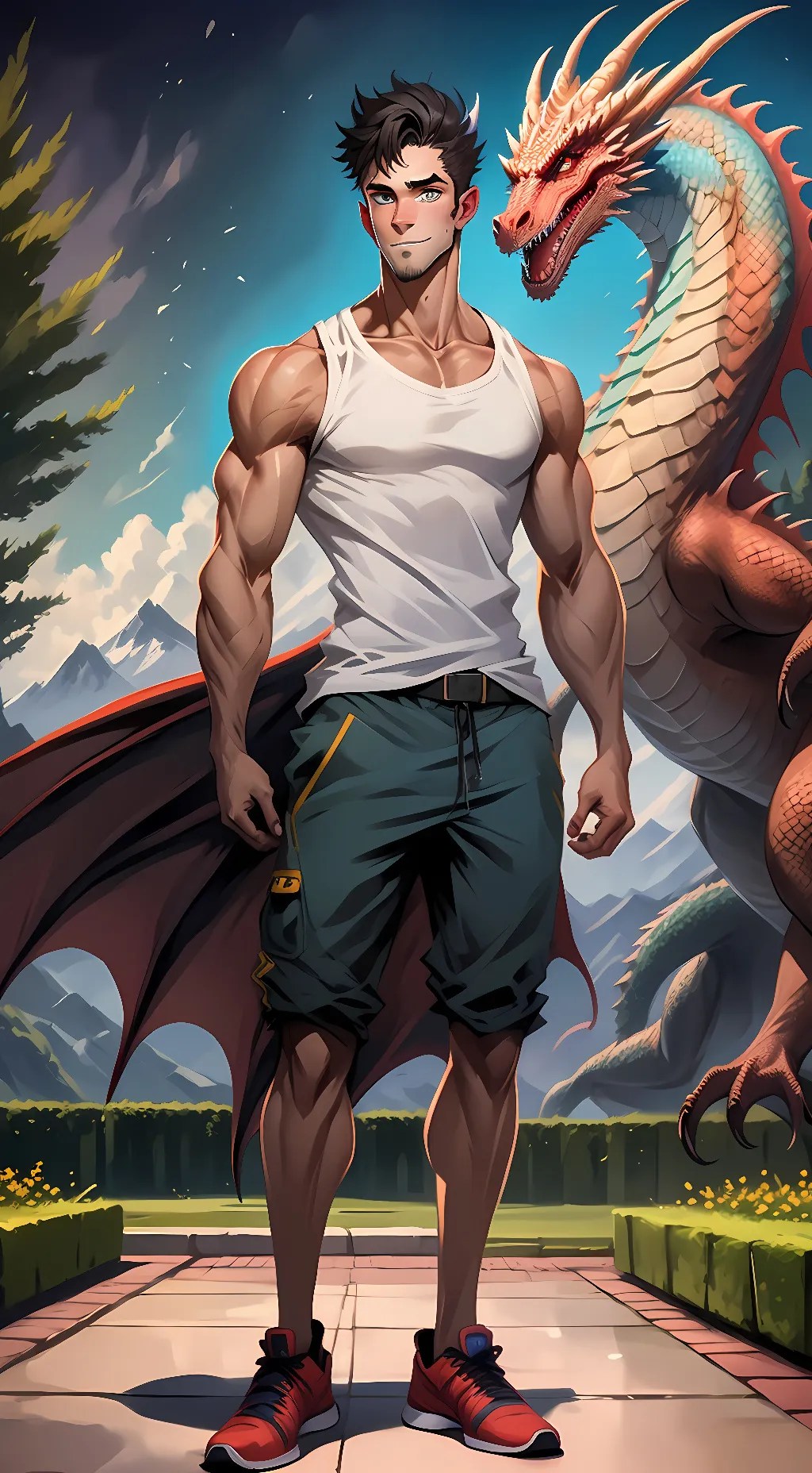 ai character: Aaron Draco  background