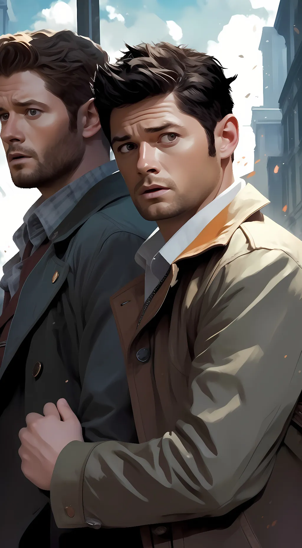 ai character: Castiel  background