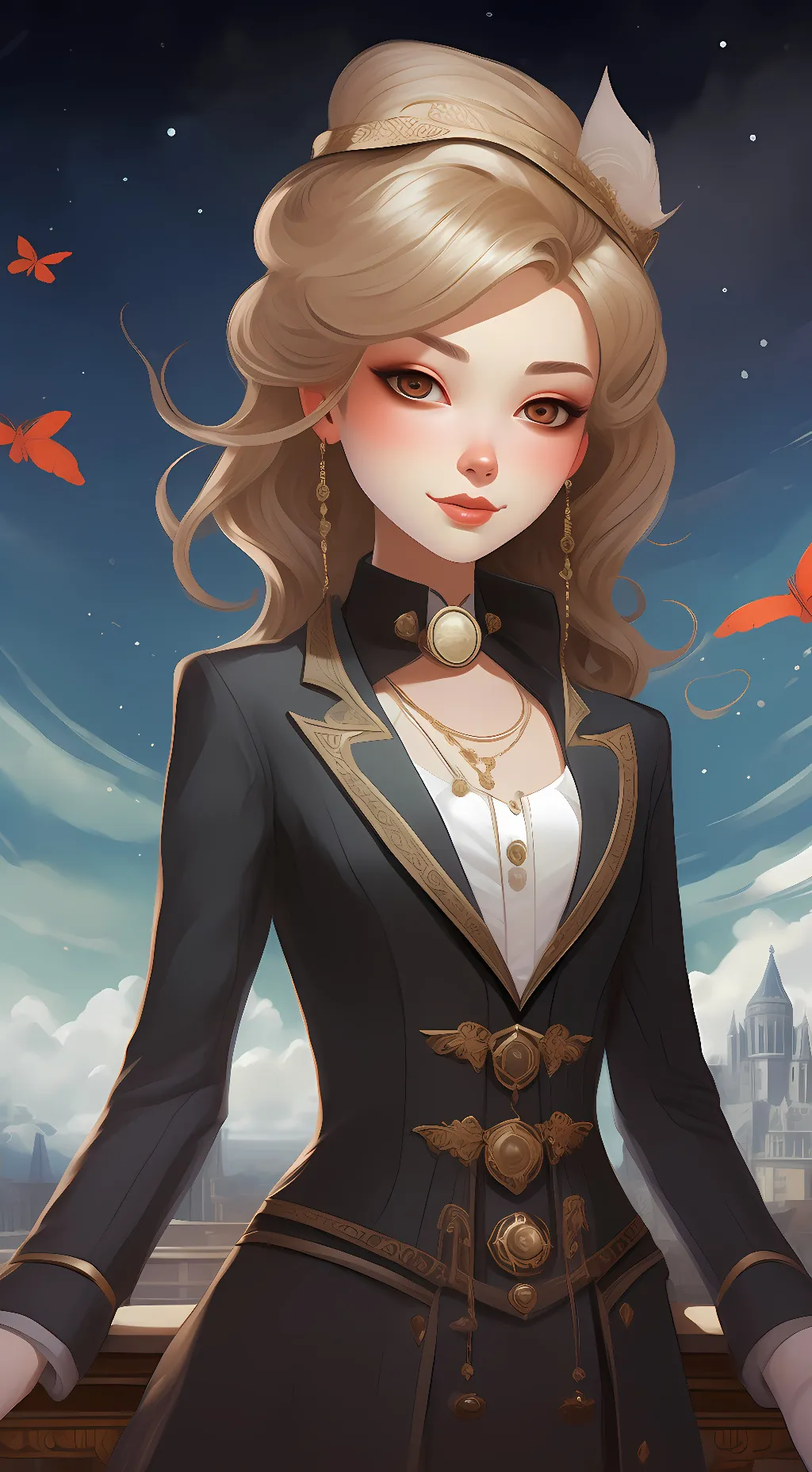 ai character: a girl background
