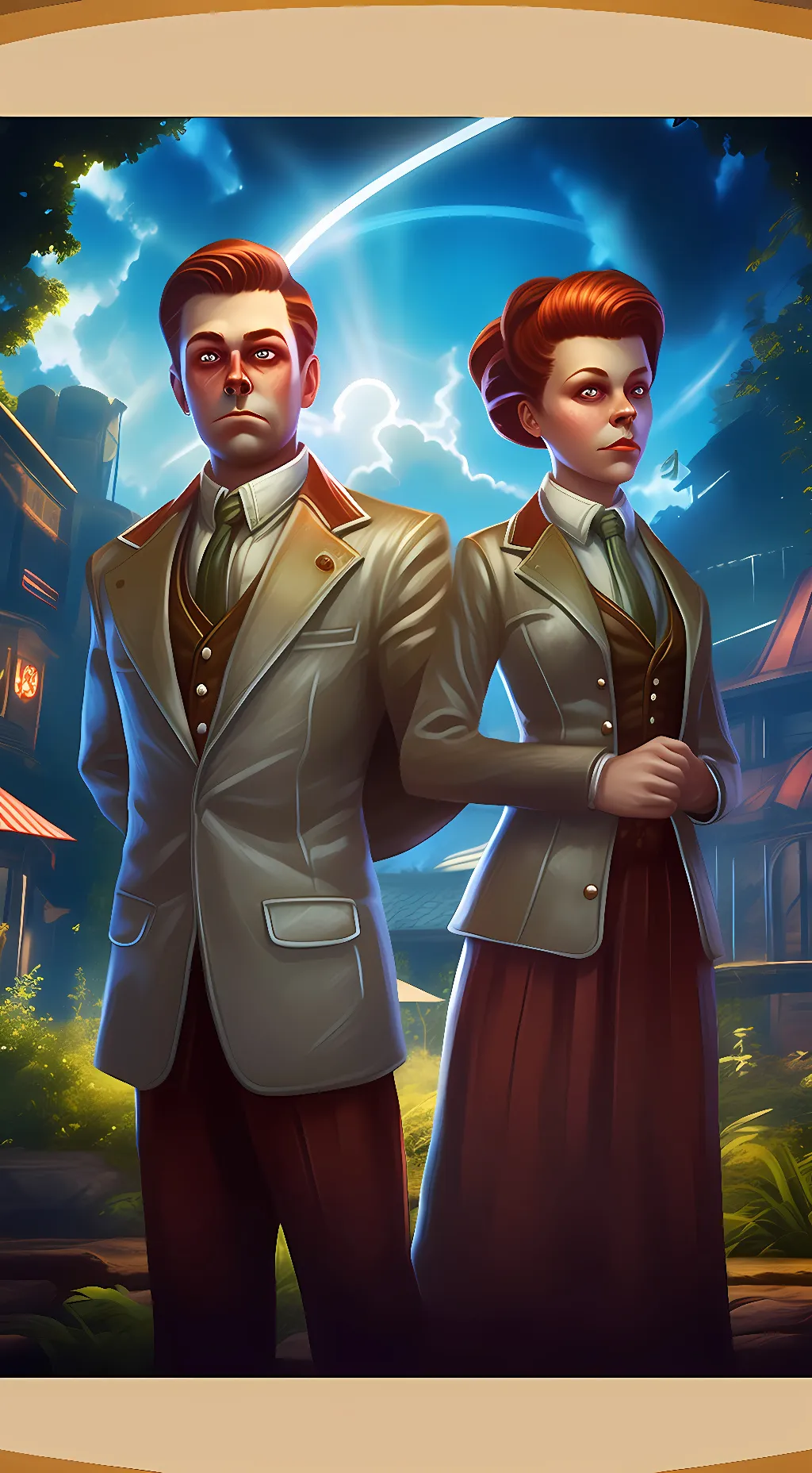ai character: the Lutece twins background