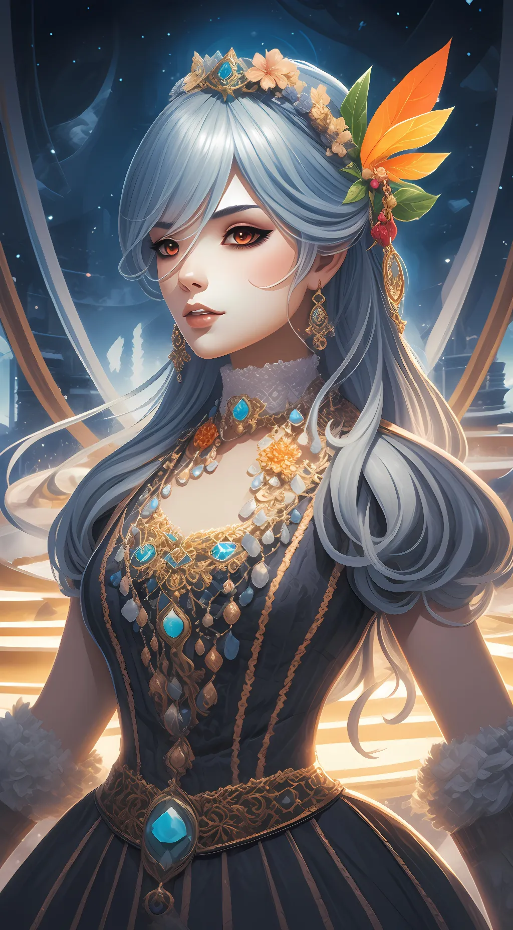 ai character: spring background