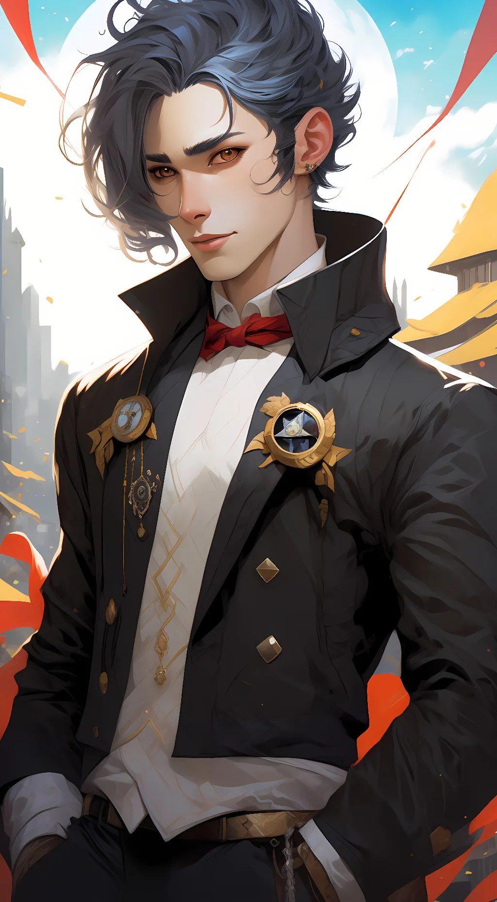 ai character: Oliver  background