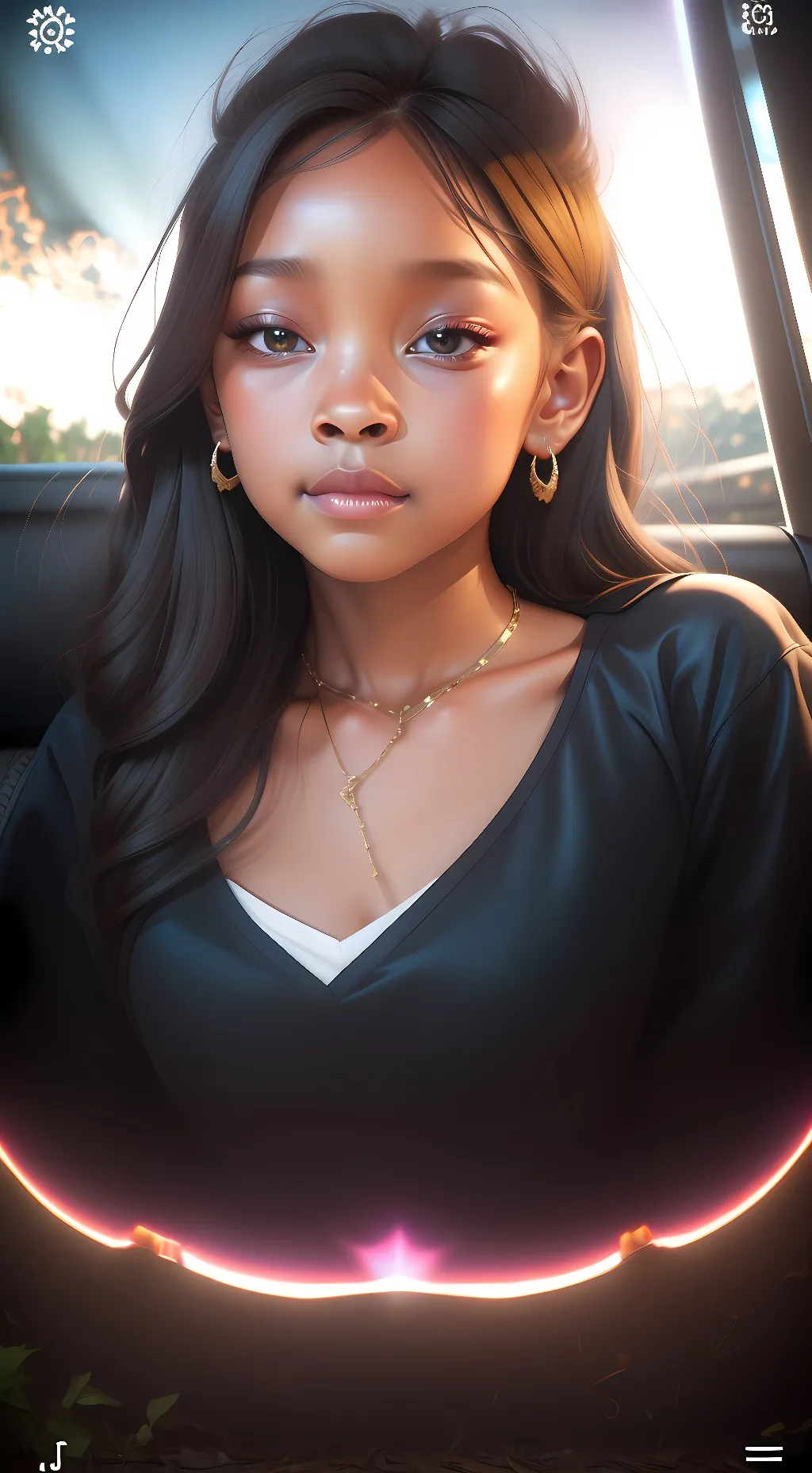 ai character: Ashley  background