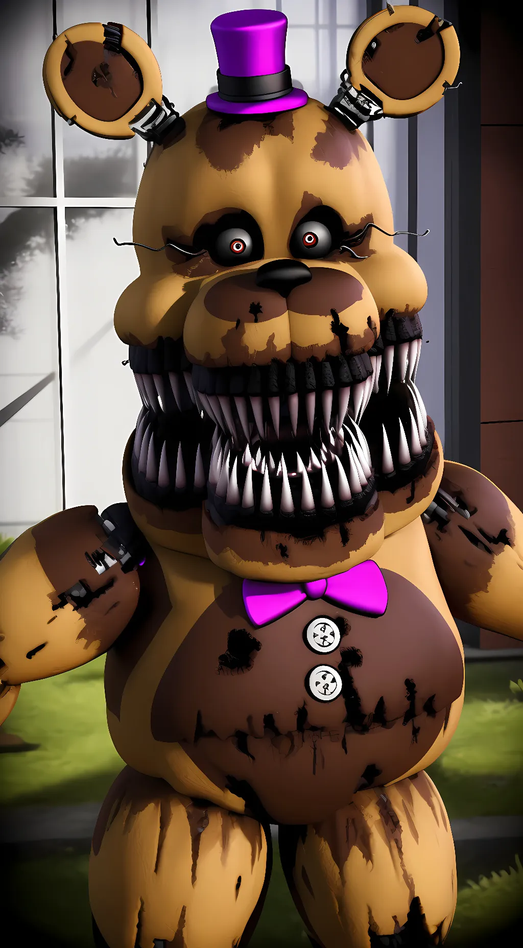 ai character: Nightmare Fredbear background