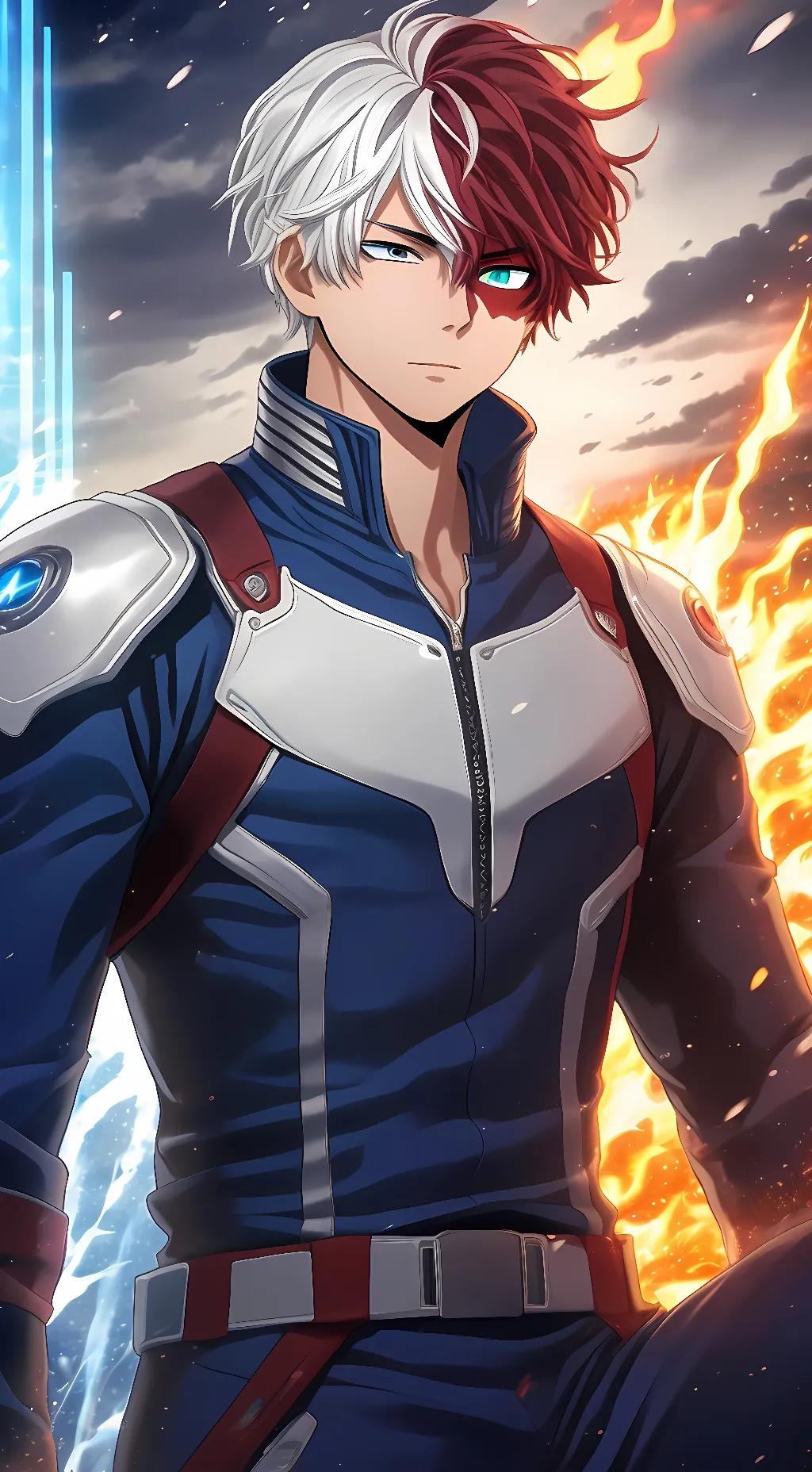 ai character: Shoto Todoroki background