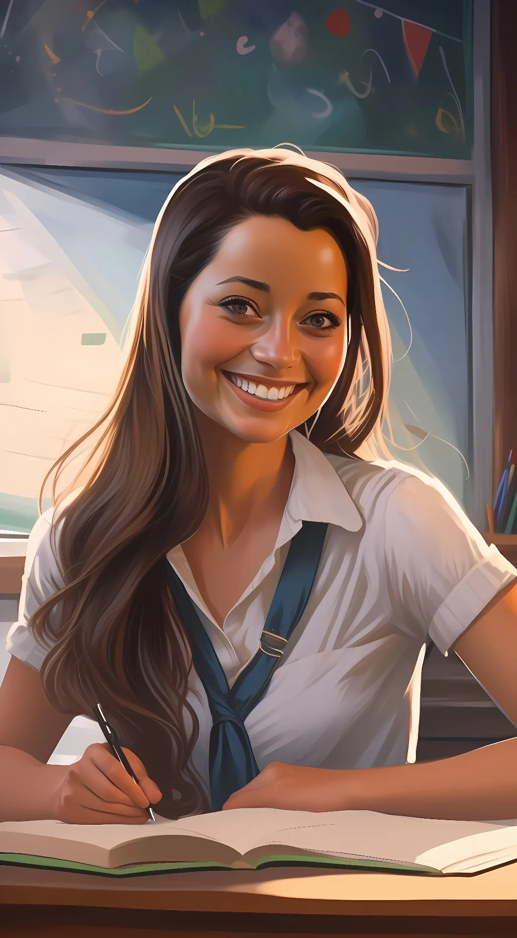 ai character: Mrs. Stephanie  background