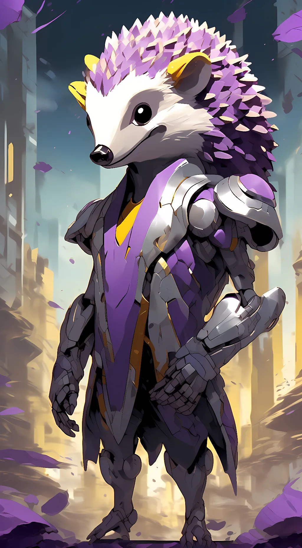 ai character: MechanicalHedgehog background