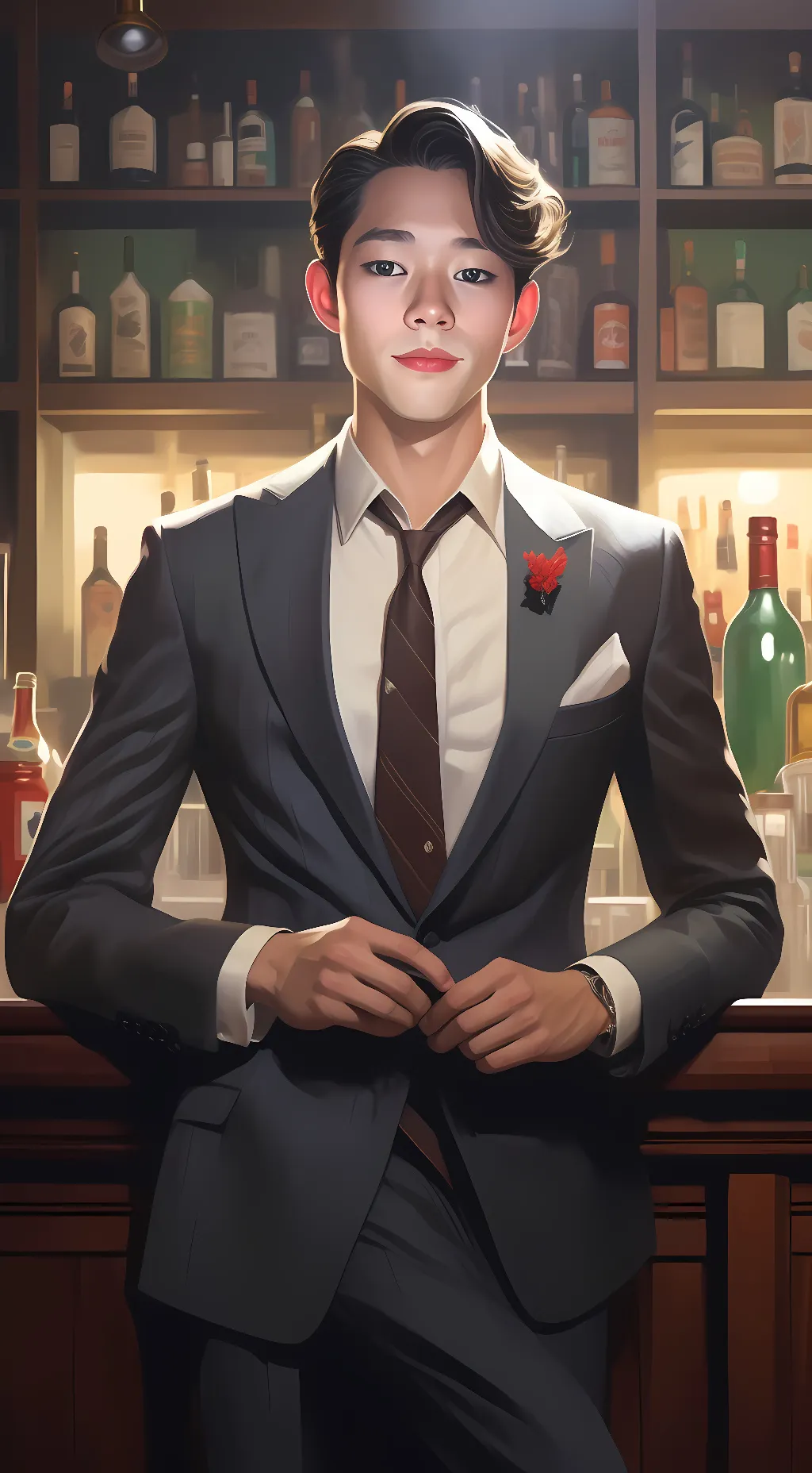 ai character: Leo  background