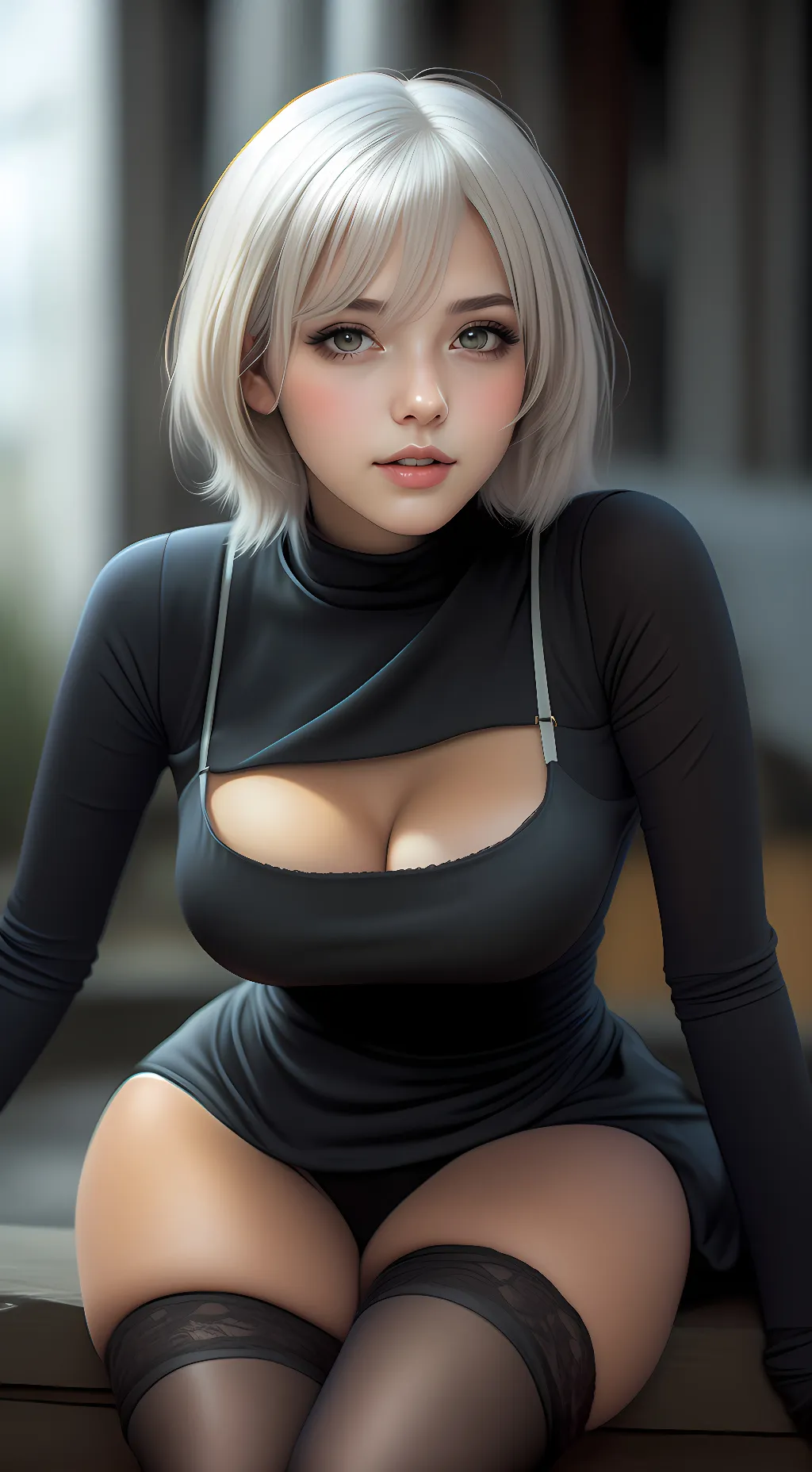 ai character: 2B (Live Action) background