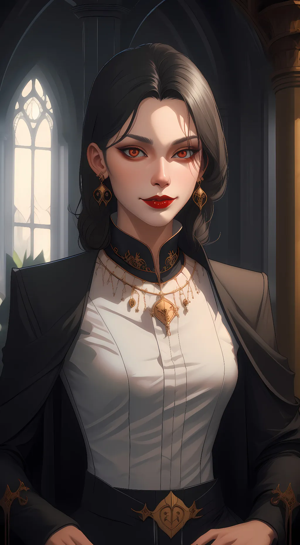 ai character: Rebeca  Catherine background