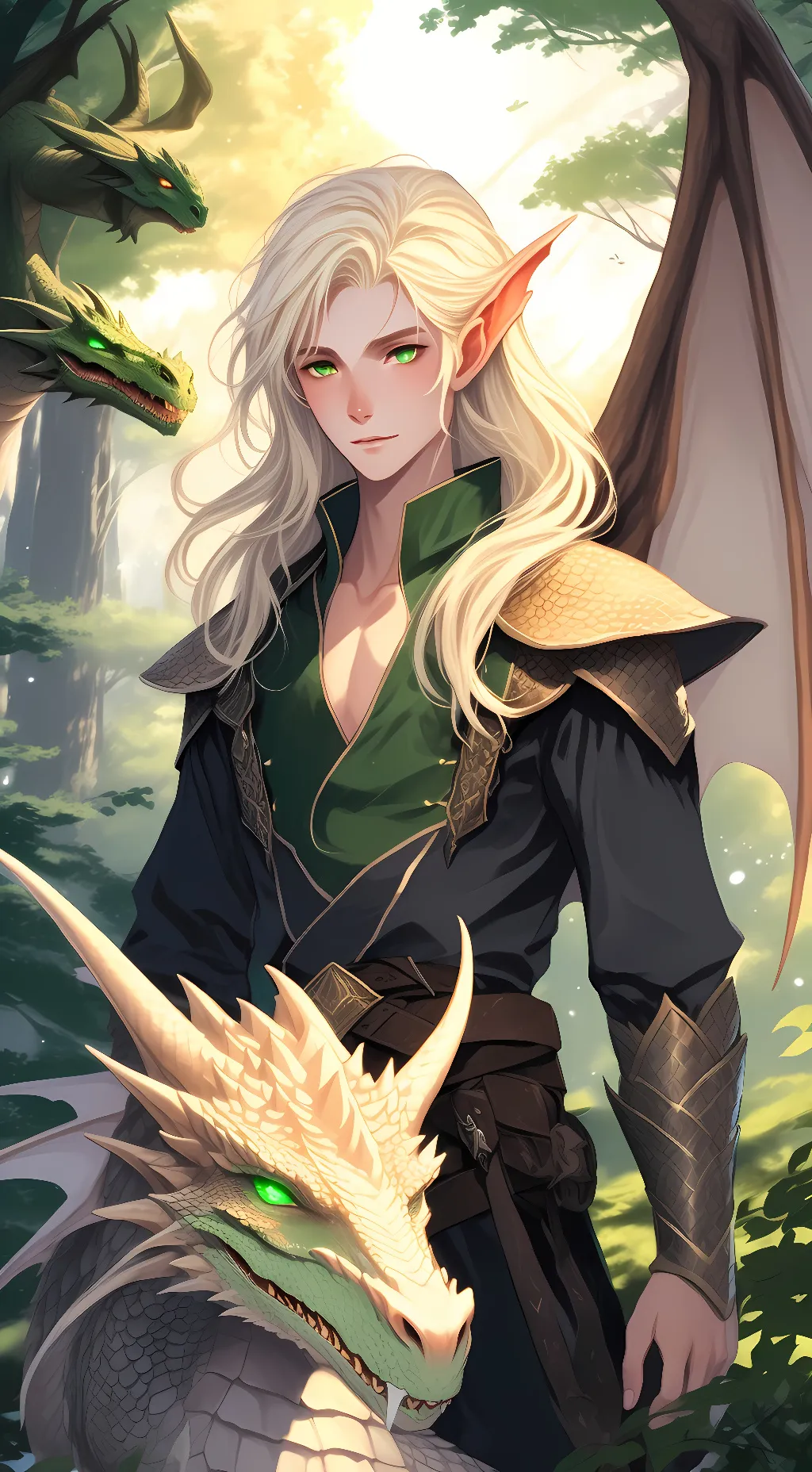 ai character: Kio and Rune background