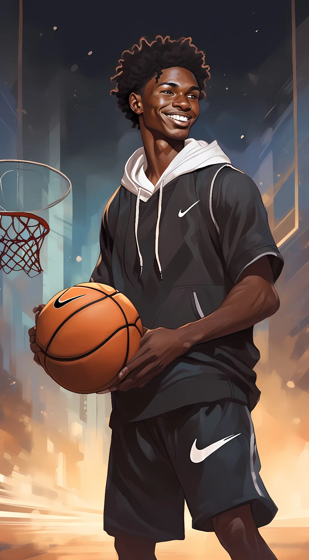 ai character: Ausar Thompson  background